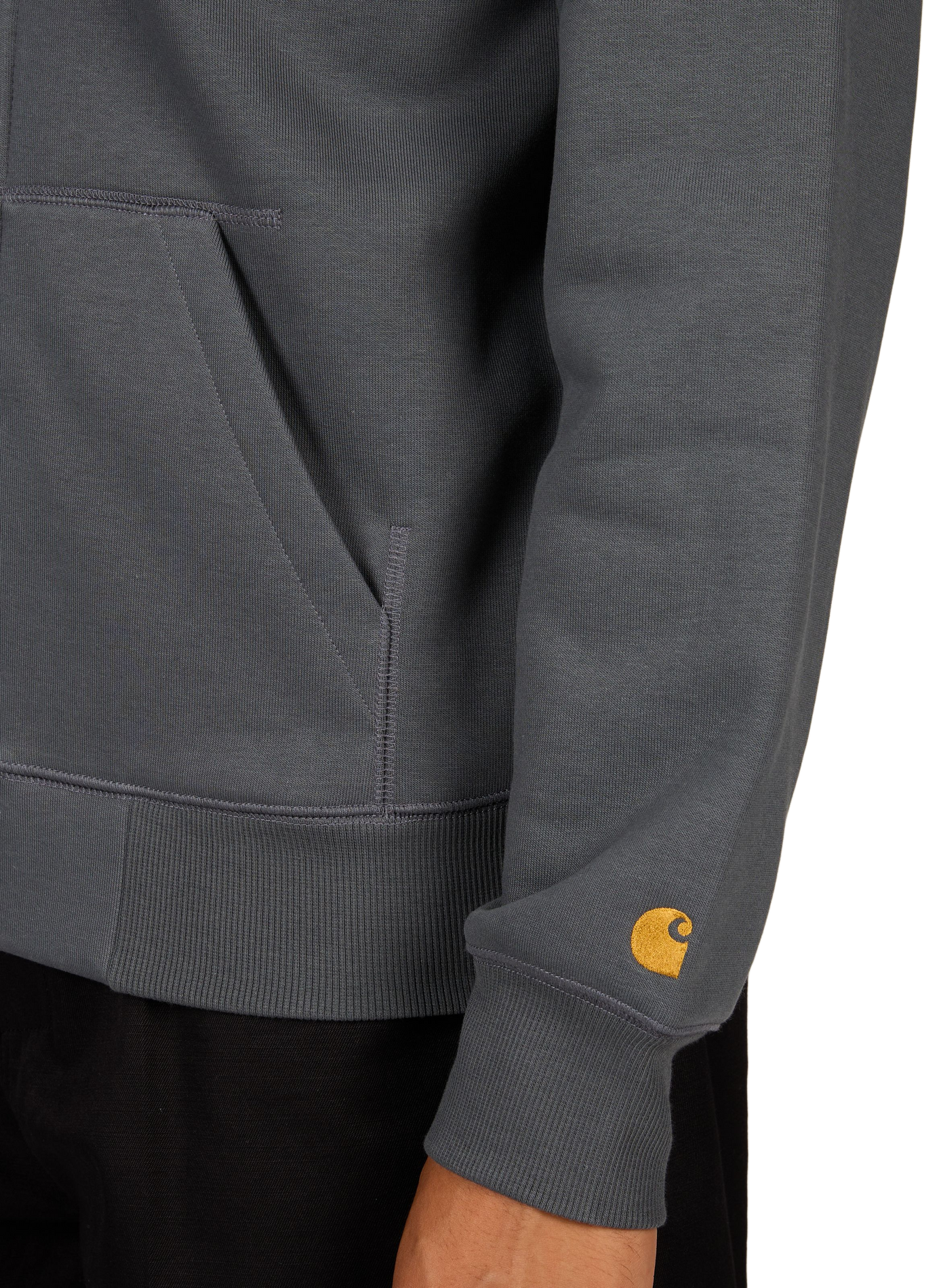 Hoodie zippé à capuche en coton mélangé CARHARTT WIP Gris