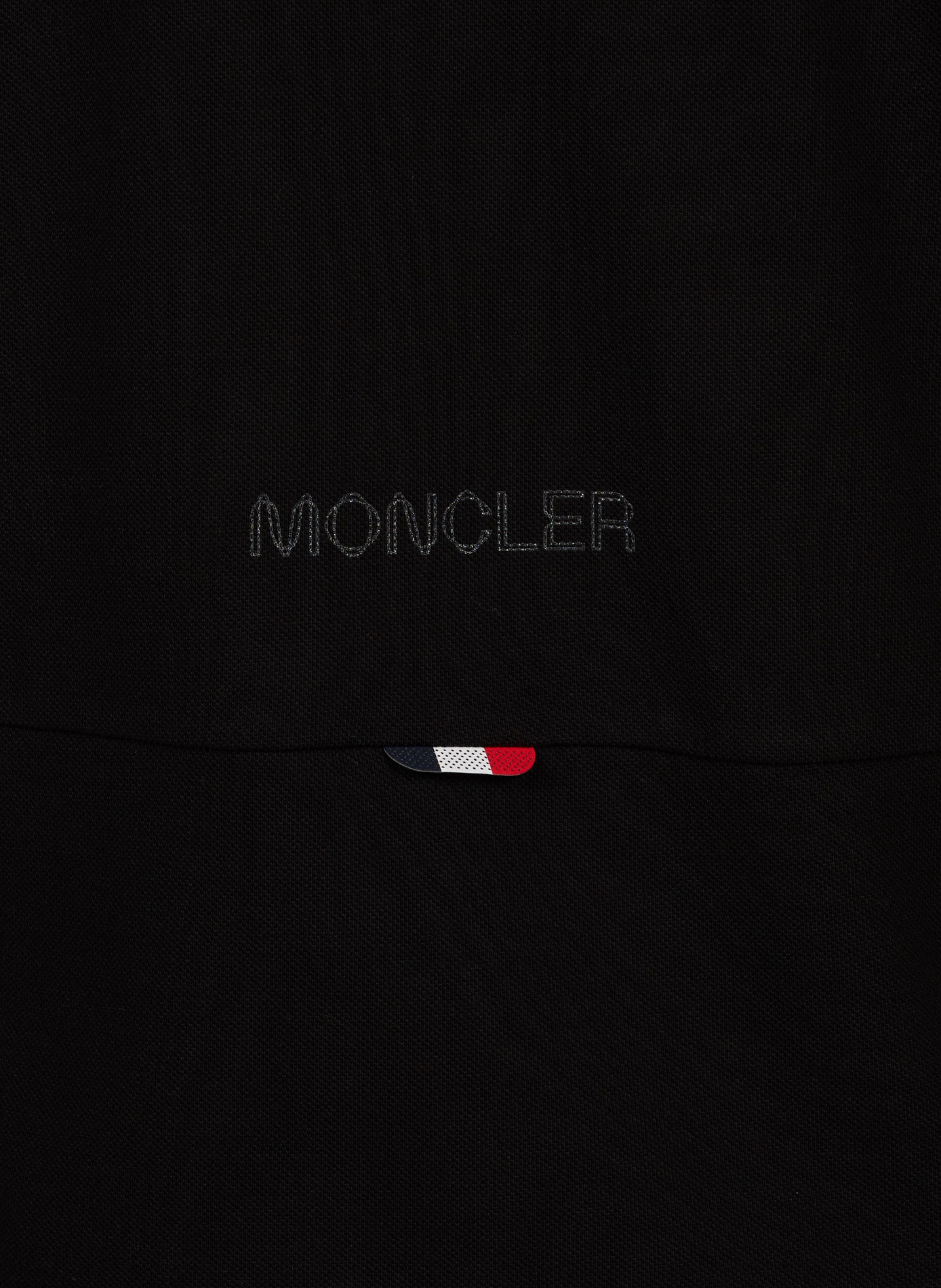Polo met logo van piqué katoen MONCLER Zwart