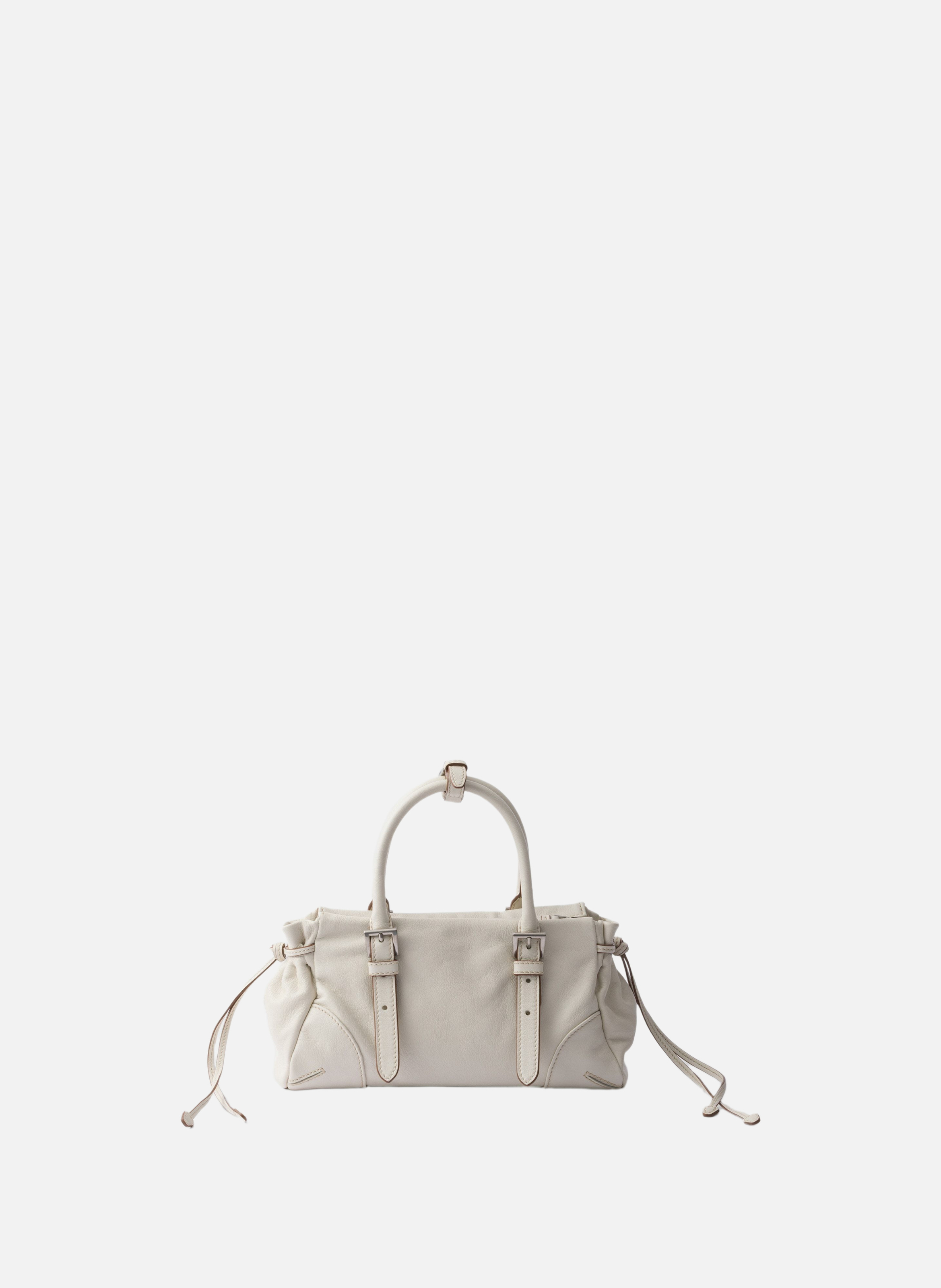 Petit sac prada karin en cuir PRADA Blanc