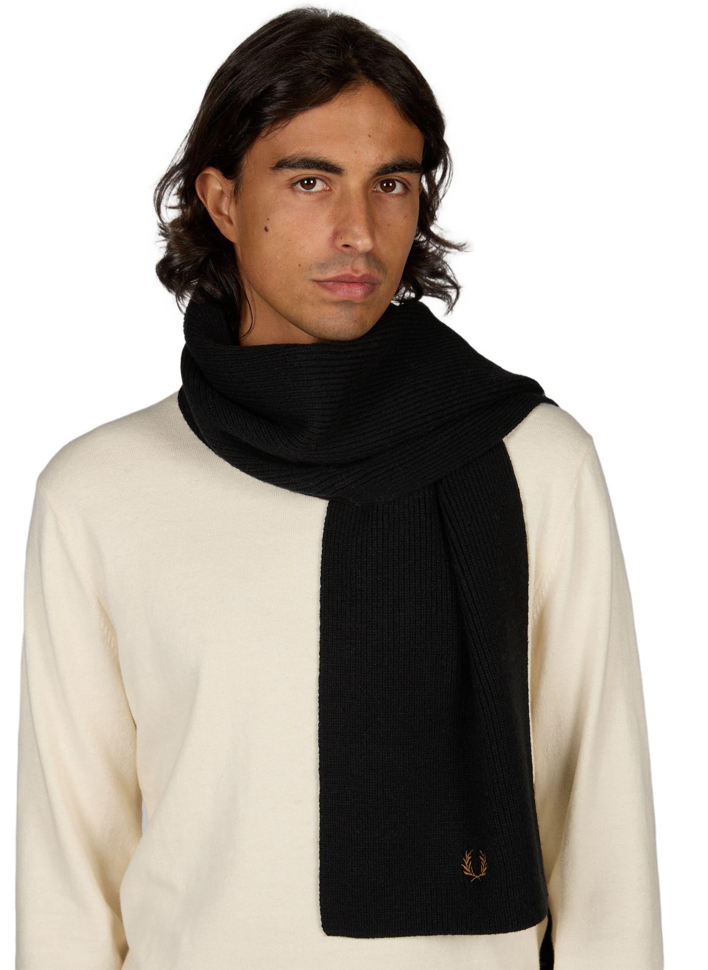Wool scarf FRED PERRY Black