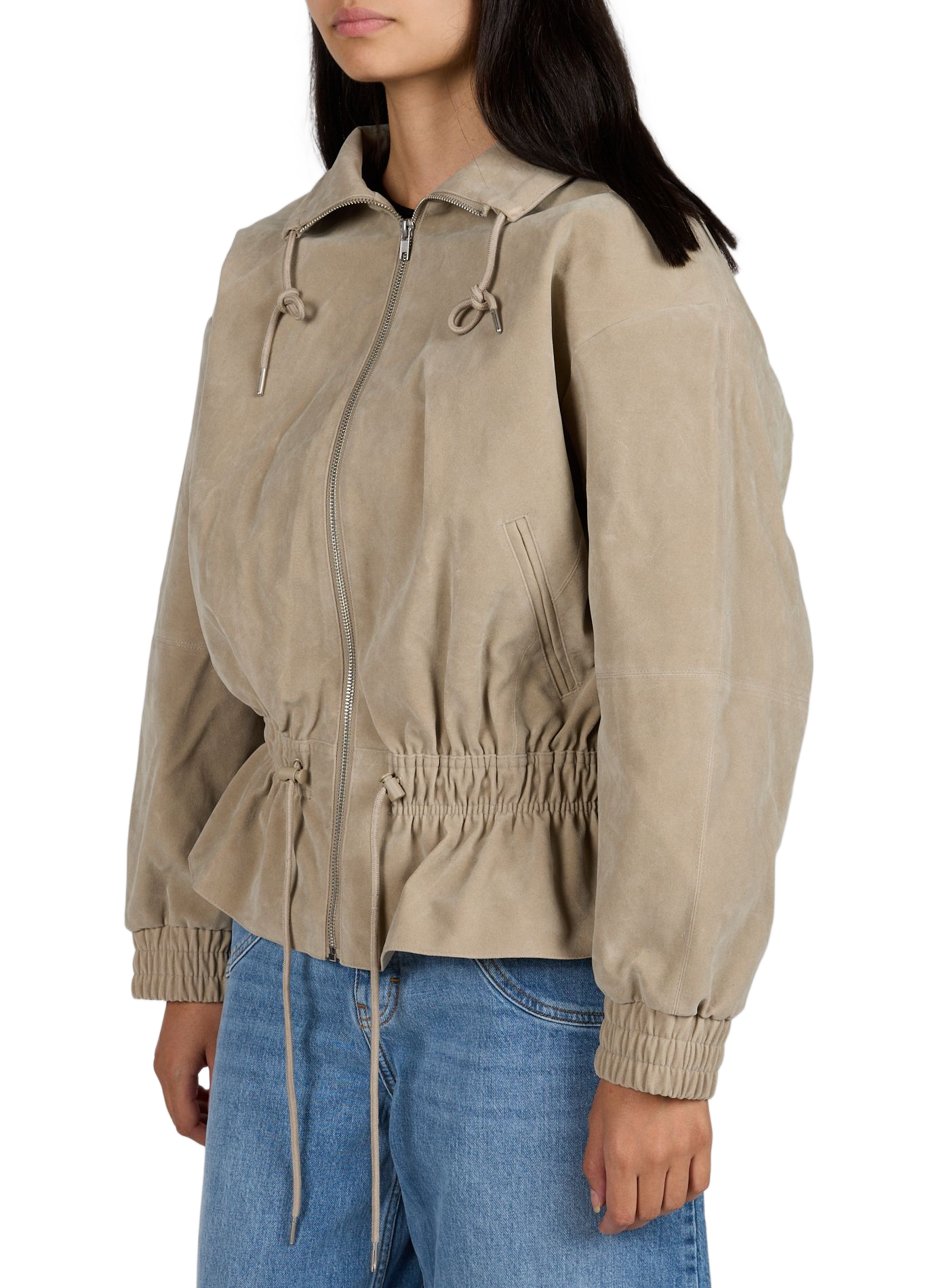 Oversized Jacke mit Stehkragen TOPSHOP Grau