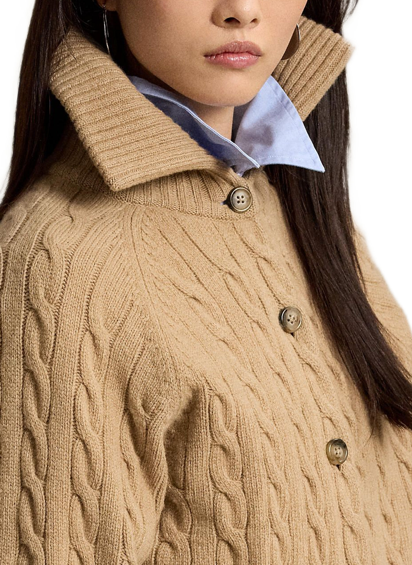 Buttoned wool cardigan POLO RALPH LAUREN Beige