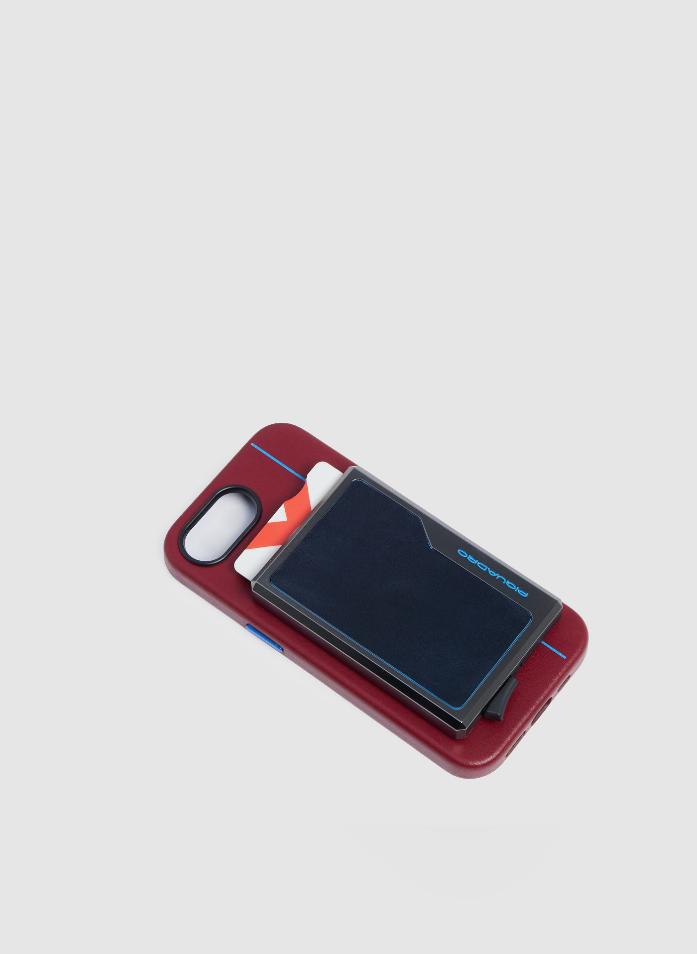 Porte-cartes automatique magsafe PIQUADRO Bleu