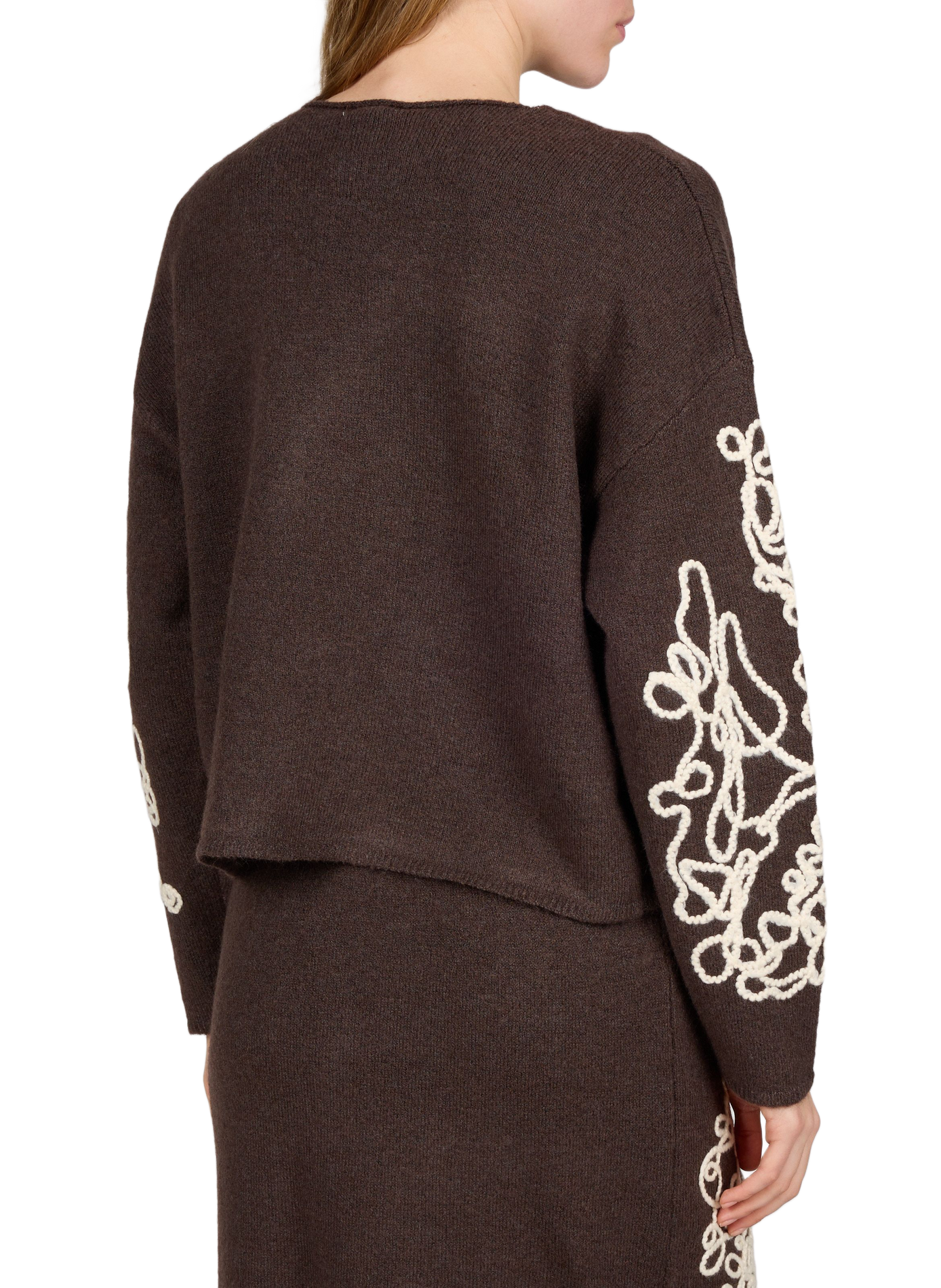 Short, loose-fit Erias cardigan MUS & BOMBON Brown