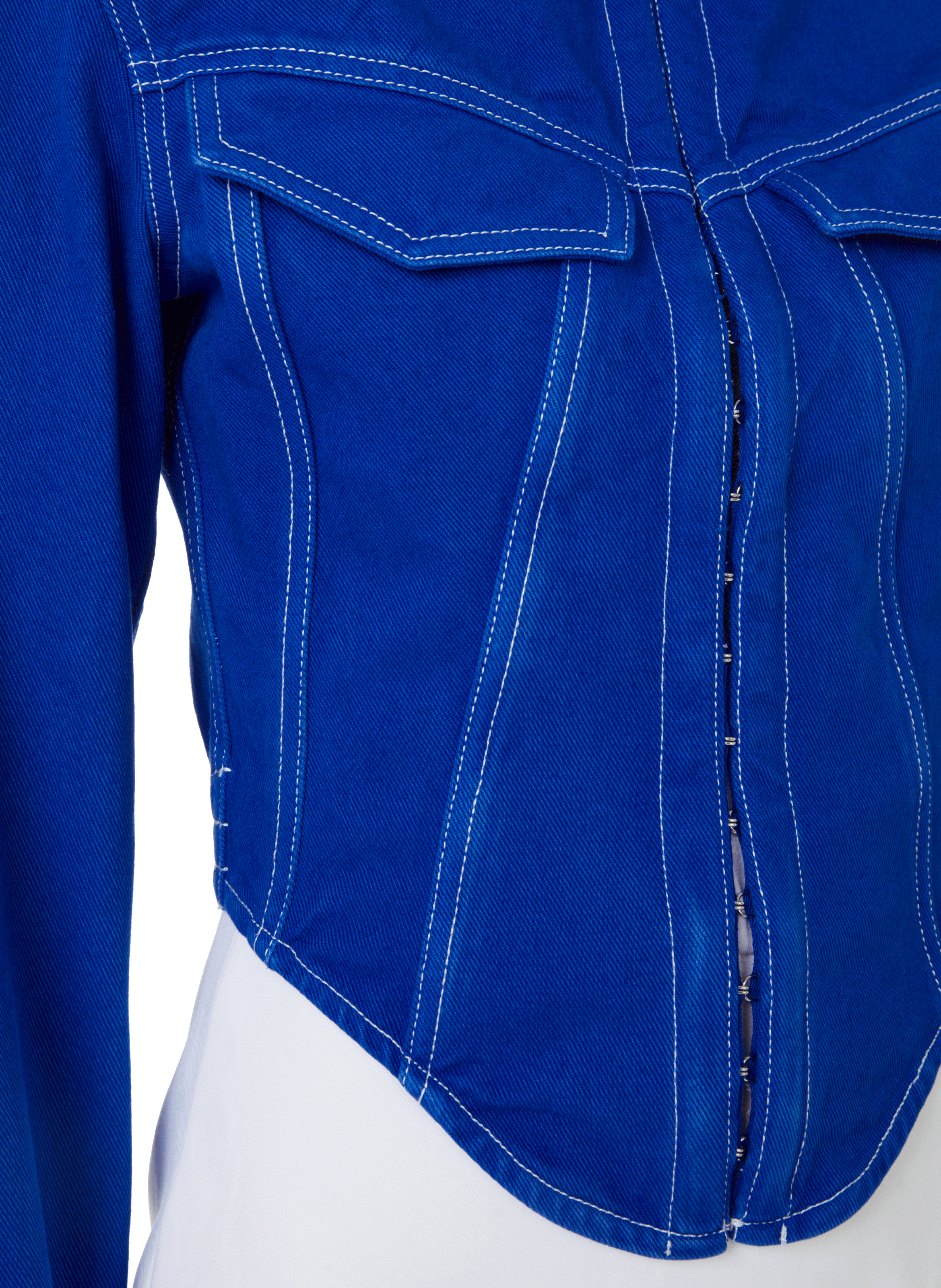 Veste corset en jean DION LEE Bleu