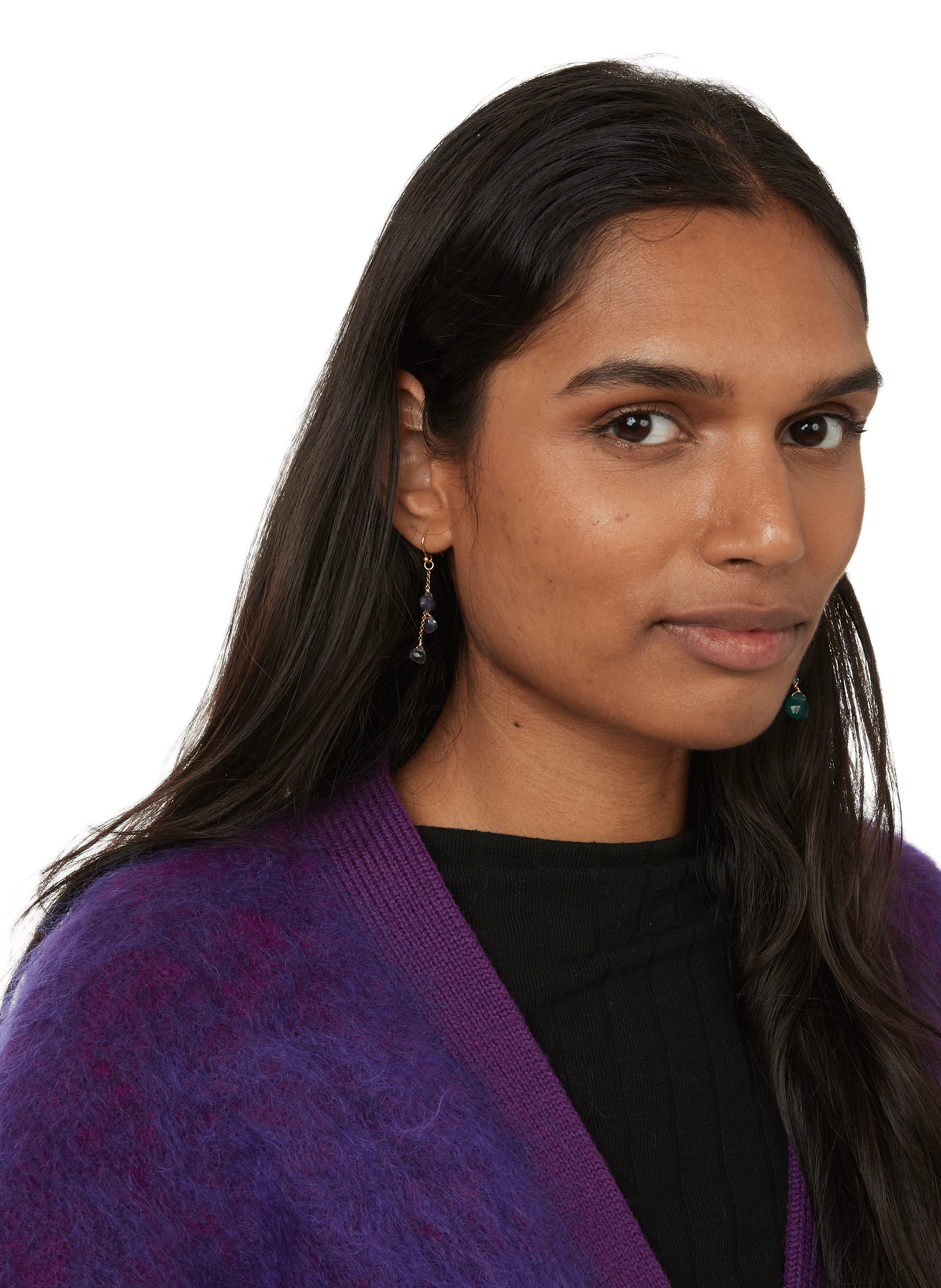 Diane stone pendant earrings LILO Blue