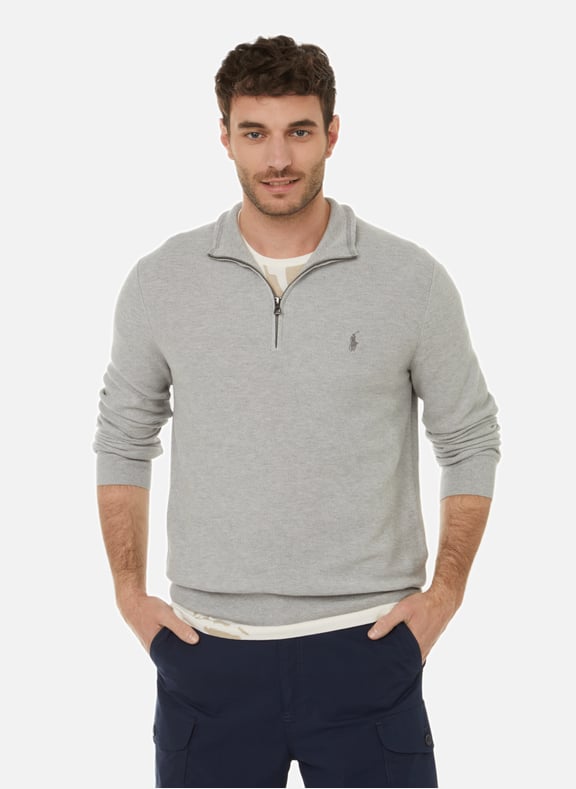 Cotton piqué jumper Grey by POLO RALPH LAUREN POLO RALPH LAUREN Cotton piqué jumper Grey