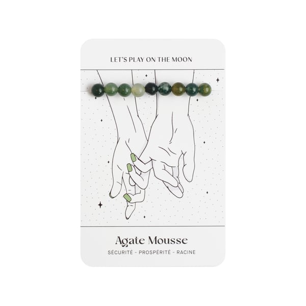 Bracelet Agate mousse