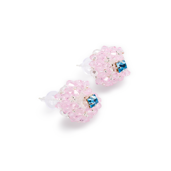 Kisses X Pearl Earrings In Pink