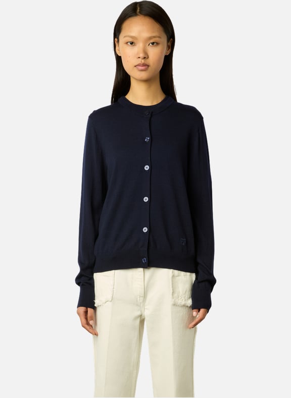 Gilet en laine mérinos - lyane Bleu by GERARD DAREL GERARD DAREL Gilet en laine mérinos - lyane Bleu