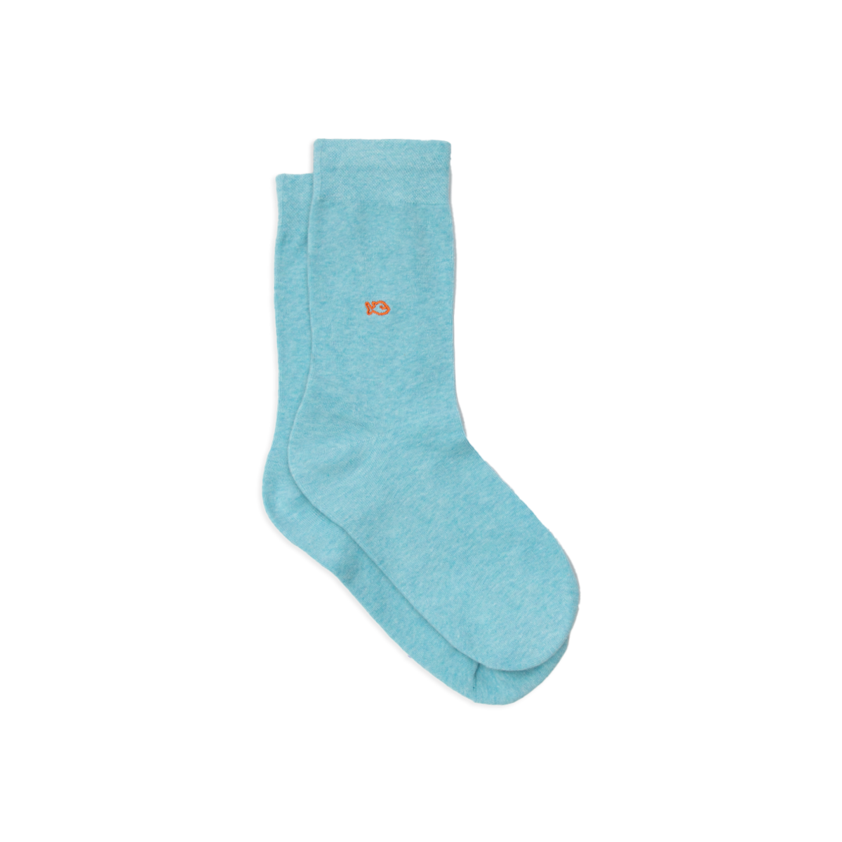 Chaussettes en coton peigné unies  Bleu clair