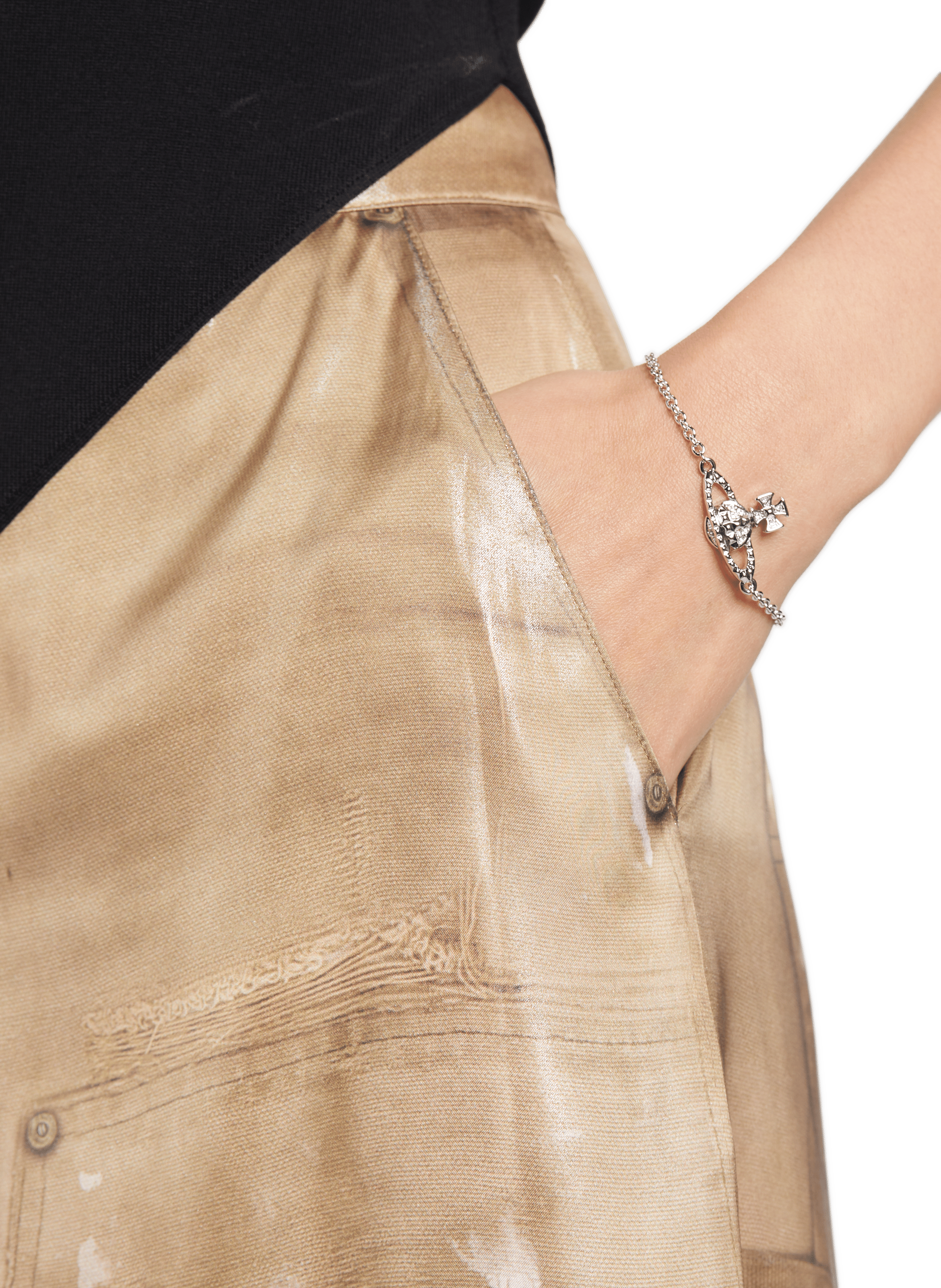 Bracelet Mayfair bas relief VIVIENNE WESTWOOD Argent