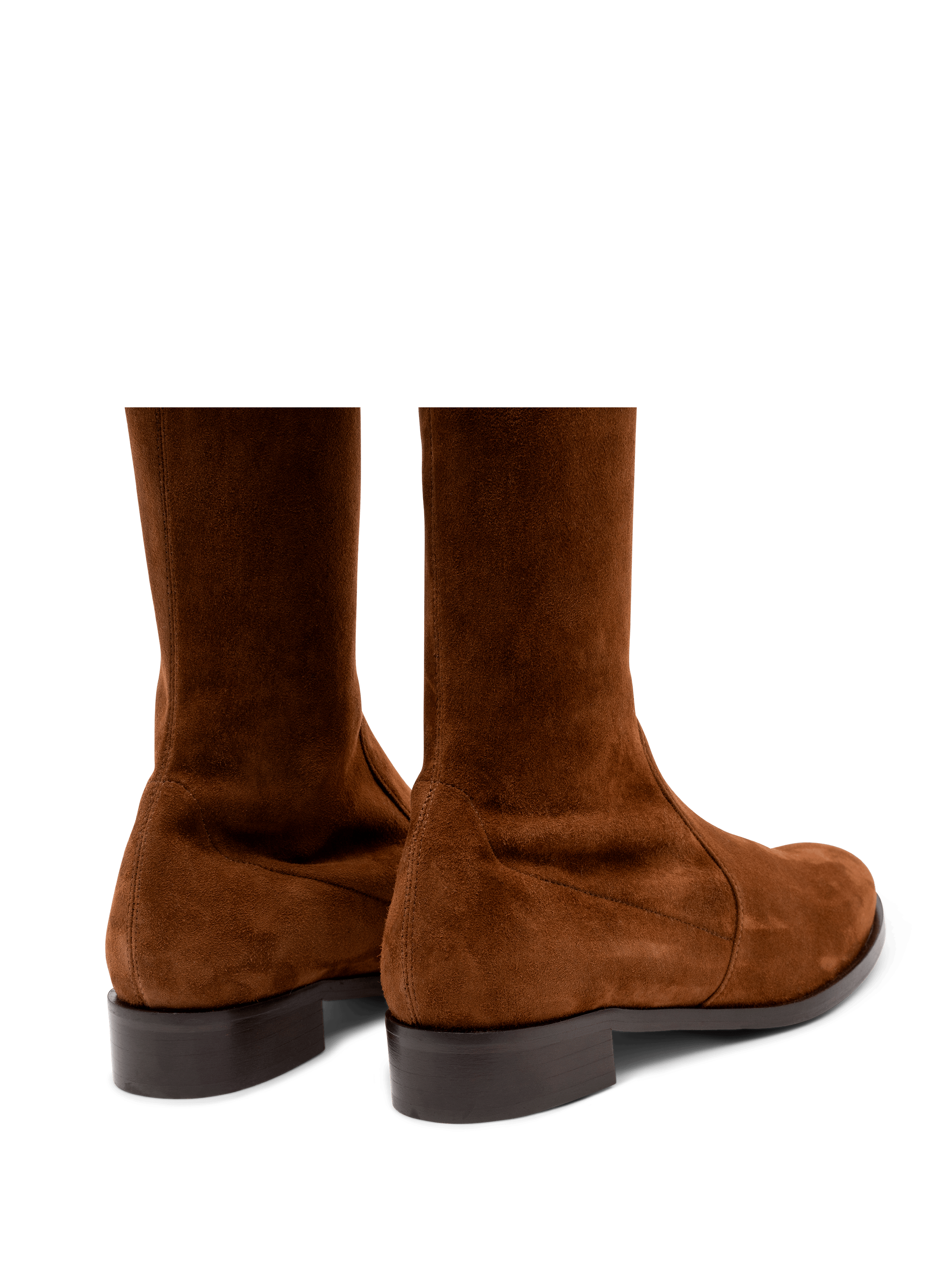 Bottes rivas en velours stretch PARALLELE Marron