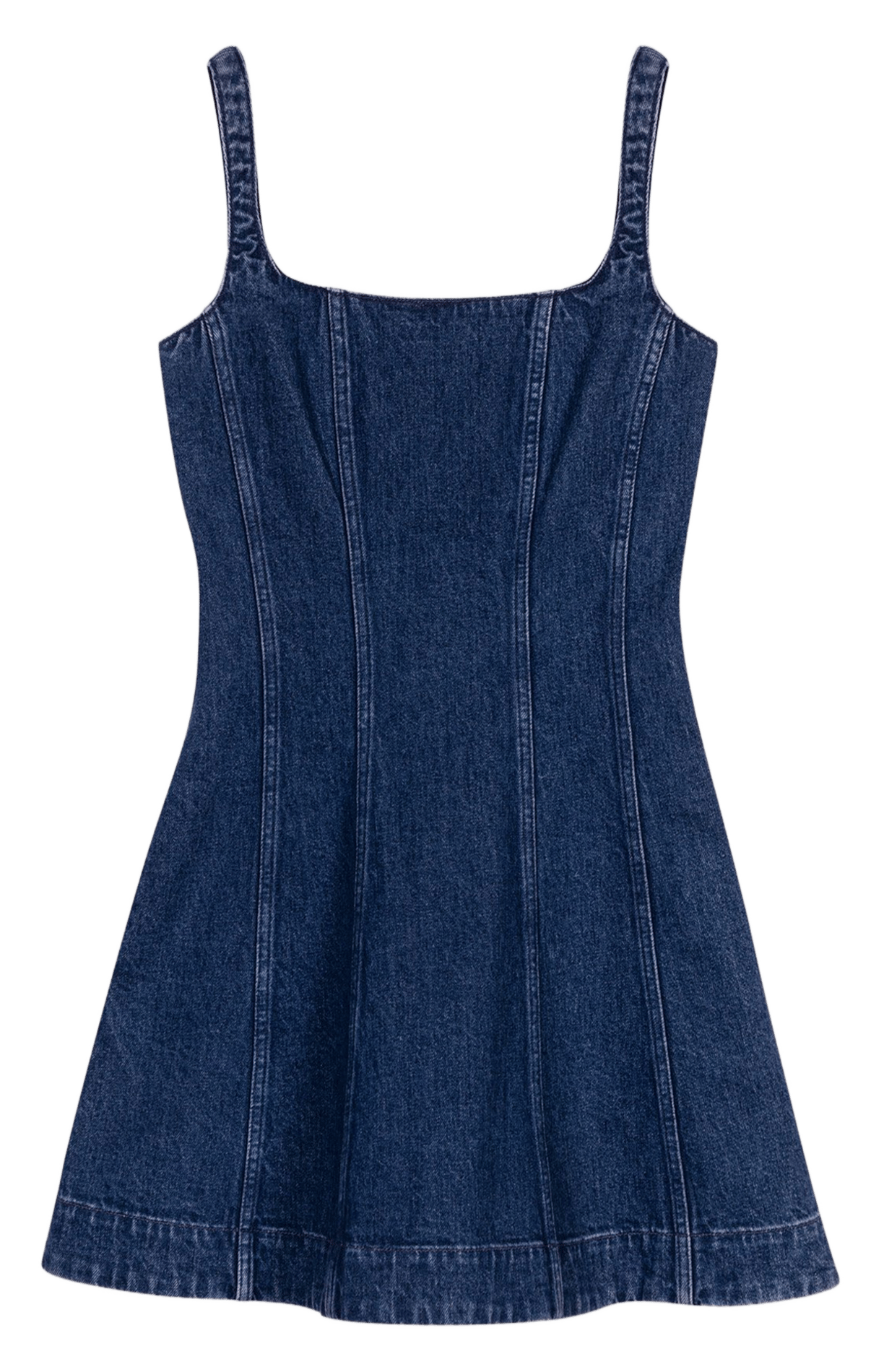 Robe courte évasée en denim MAJE Bleu
