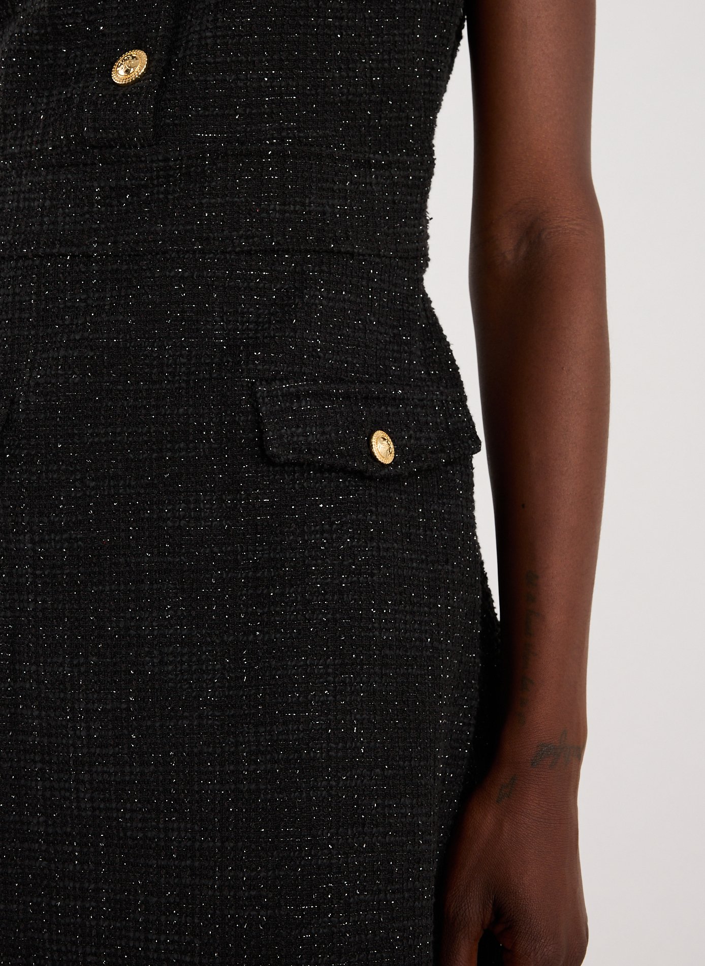 Fitted mini tweed dress GUESS Multicolour