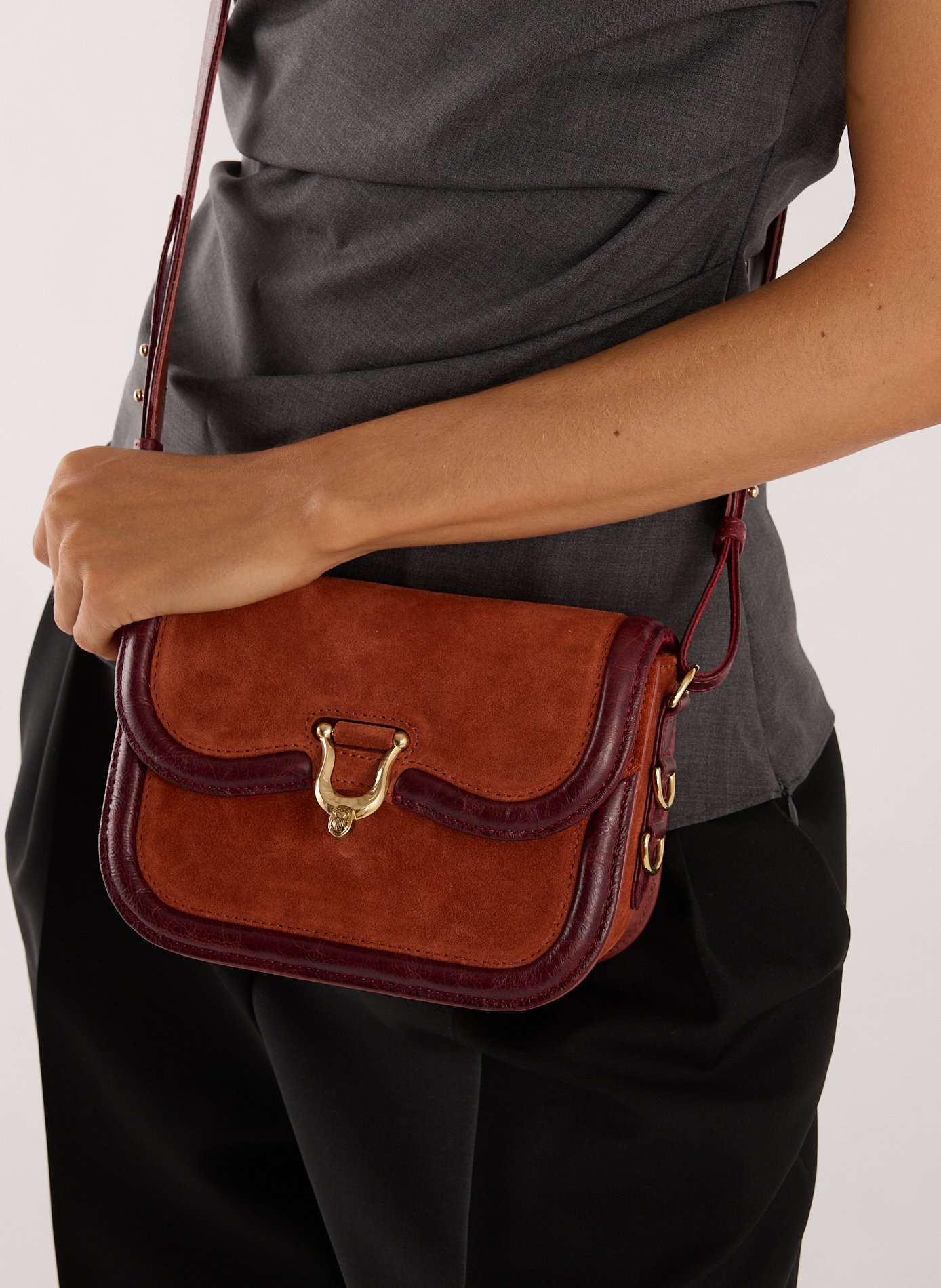 Sac à main Mini Manon en cuir CLARIS VIROT Multicolore