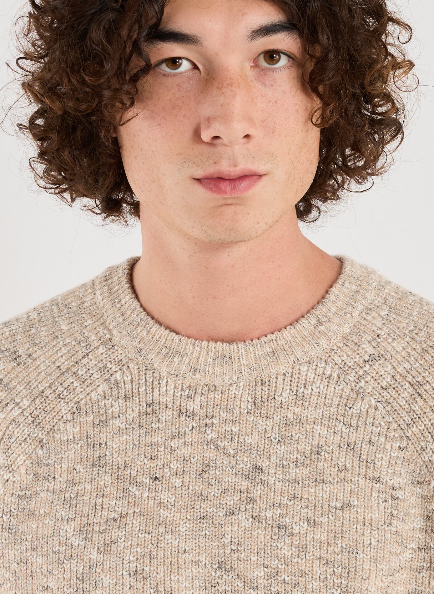 Knitted straight-fit jumper  NN.07 Beige