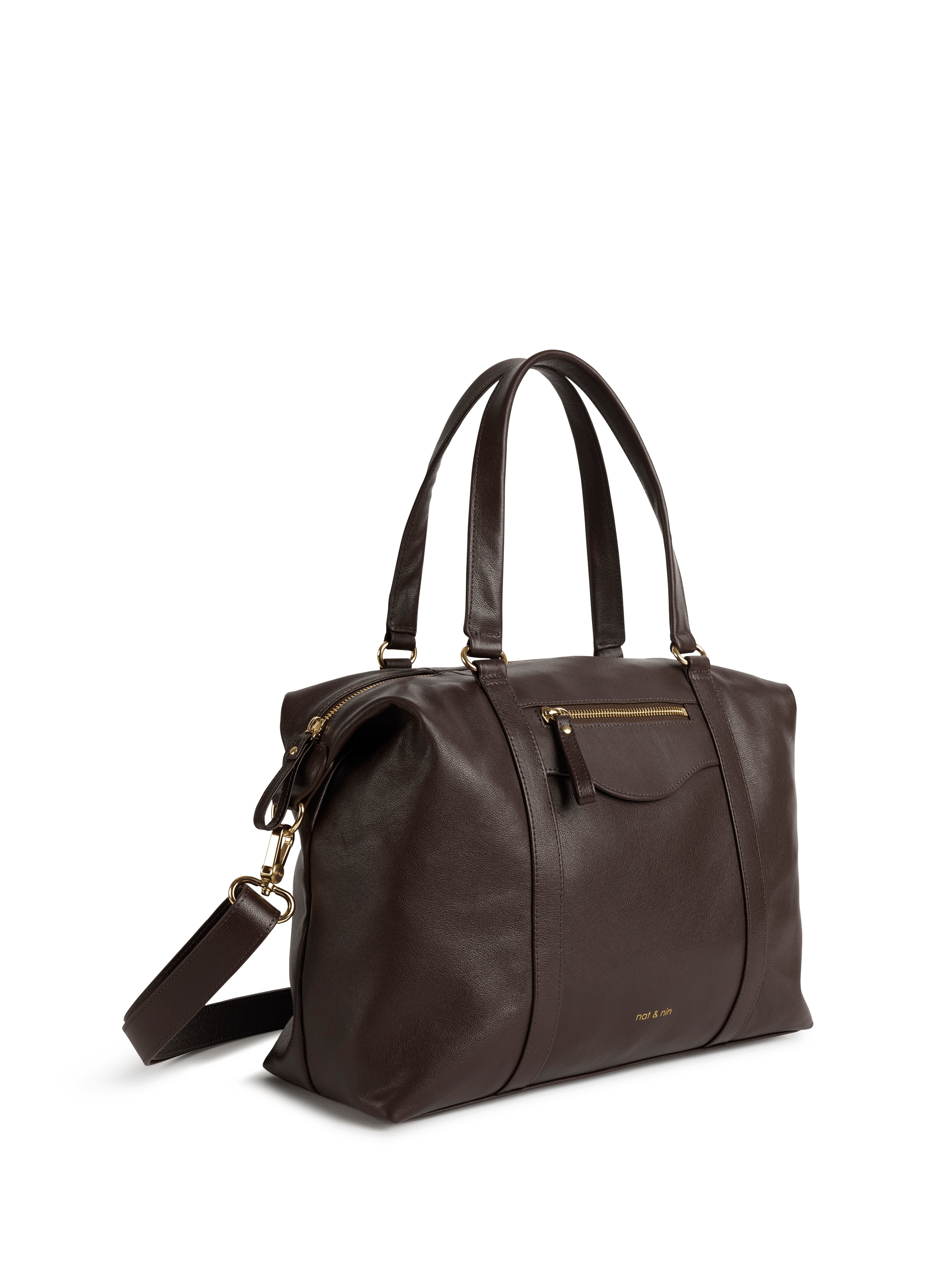 Sac à main Thylane en cuir NAT &amp; NIN Marron