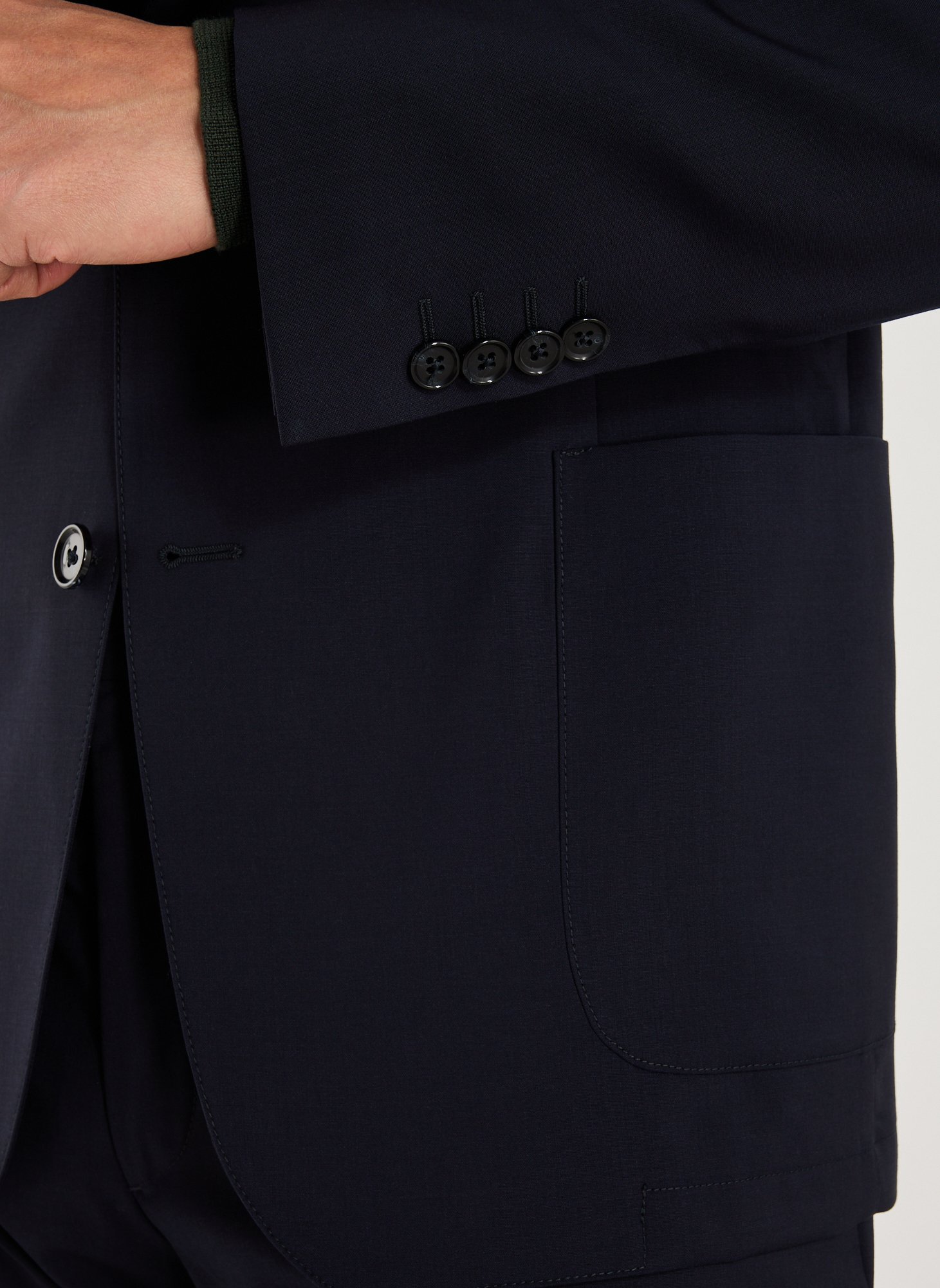 Veste de costume col tailleur en laine mélangée AU PRINTEMPS PARIS Bleu