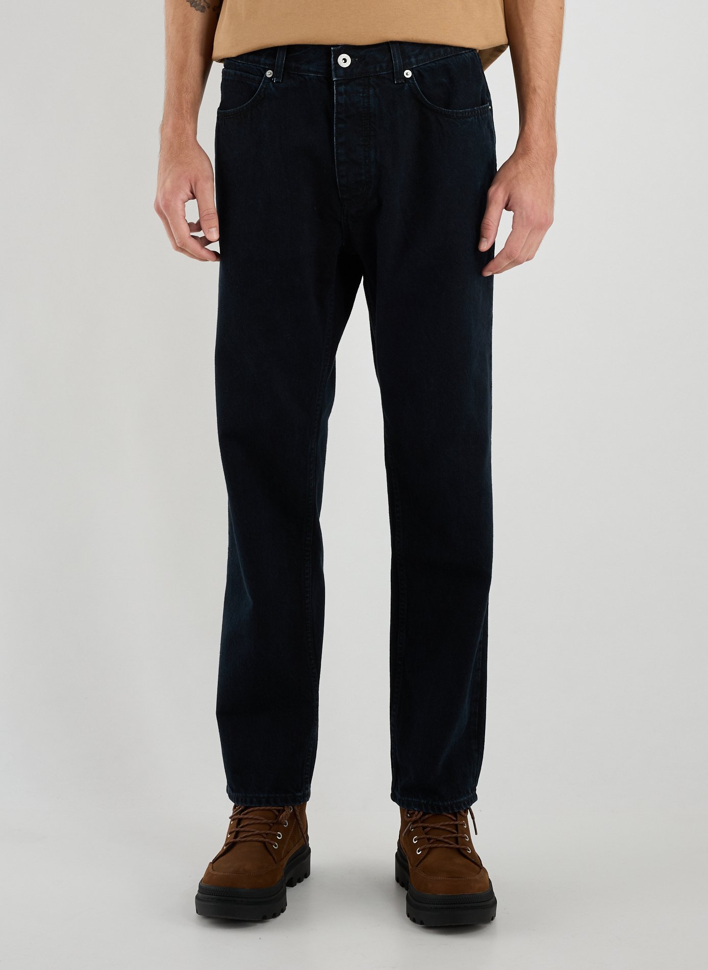 HUGO BLUE Straight leg cotton jeans Blue