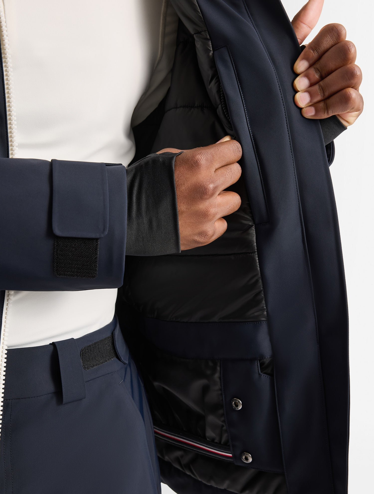 Veste de ski amwo col capuche coupe regular FUSALP Bleu