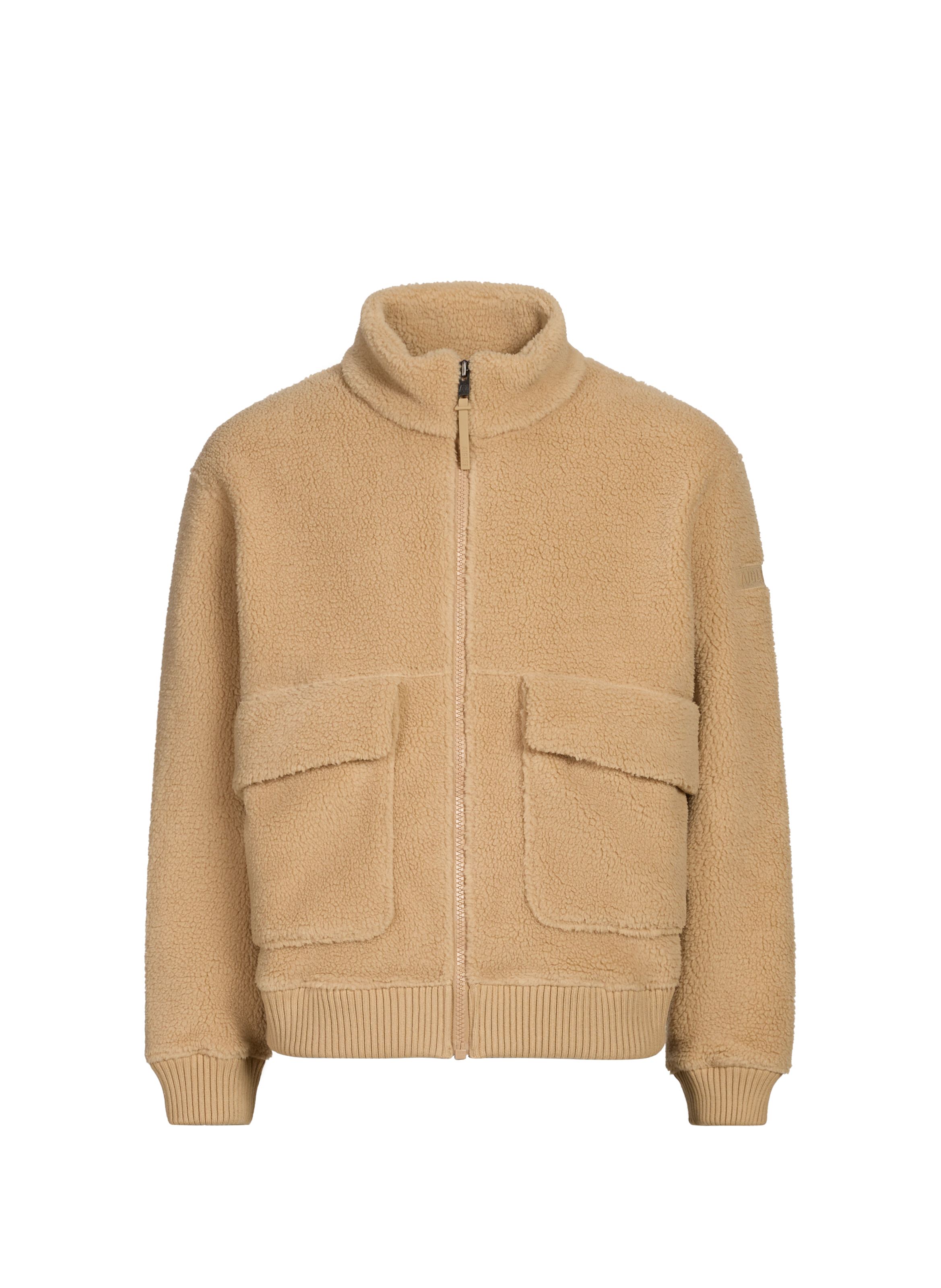 Shearling jacket with high collar Brown by AIGLE AIGLE Shearling jacket with high collar Brown