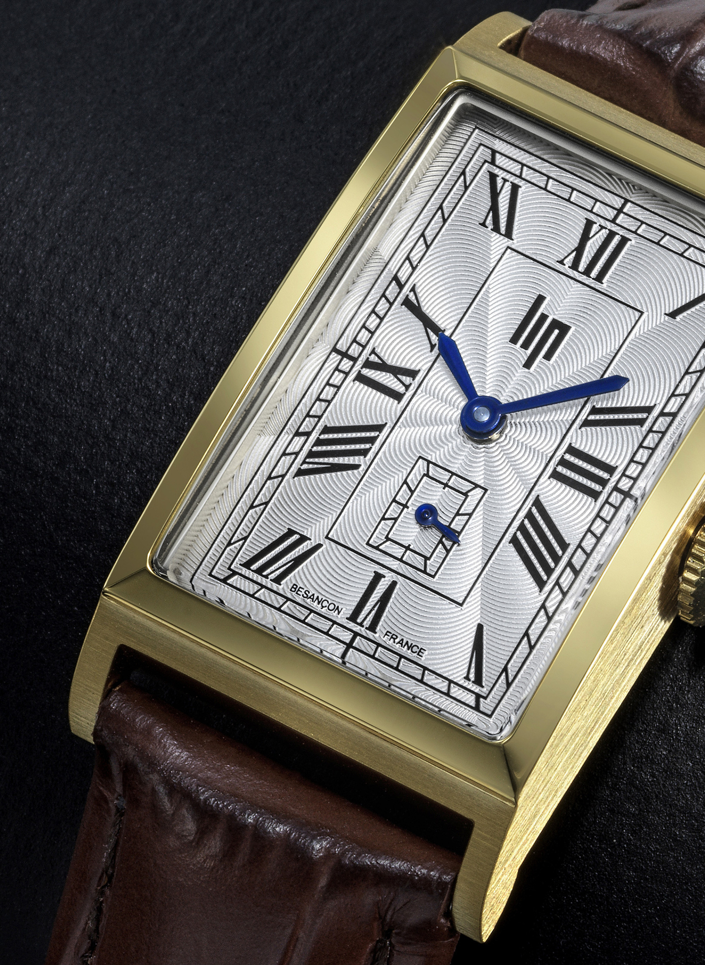 Montre à quartz en cuir LIP Argent