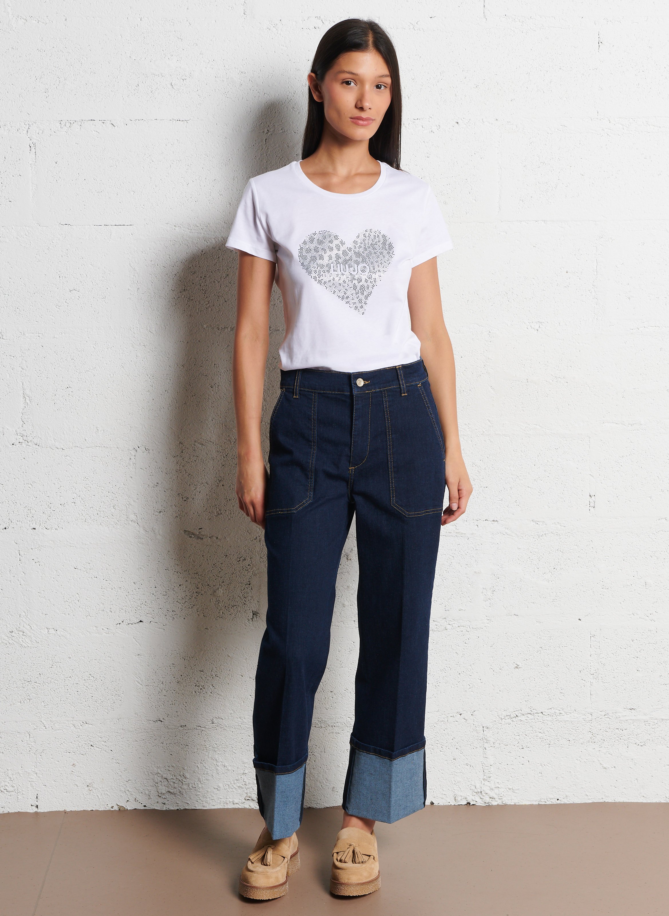 Mocassins suédés en cuir victor MAISON 123 Blanc