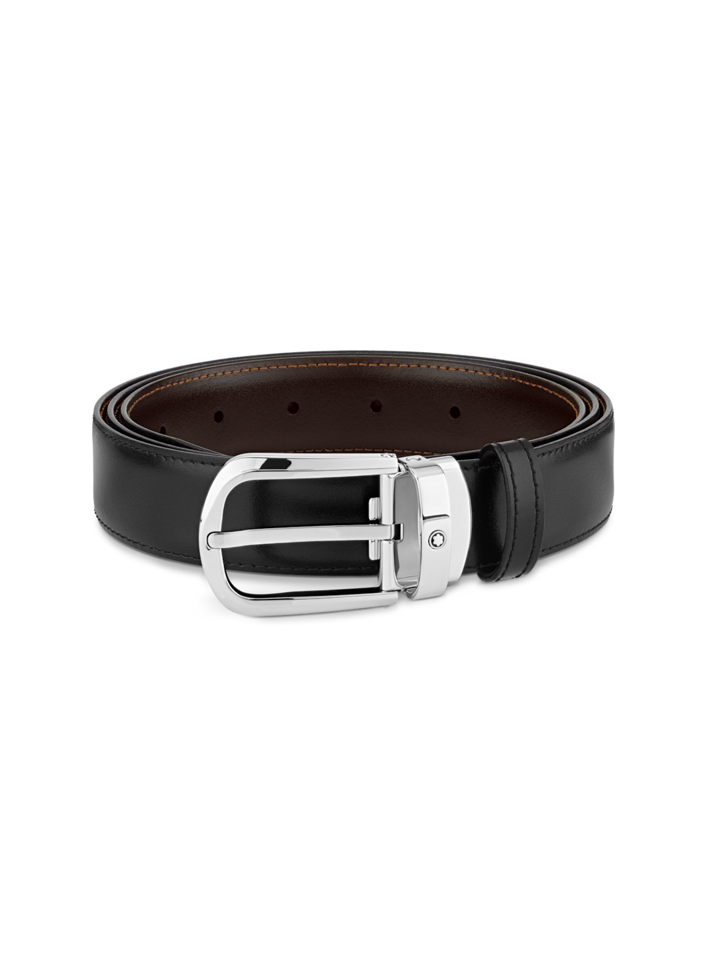 Reversible leather belt MONTBLANC Black