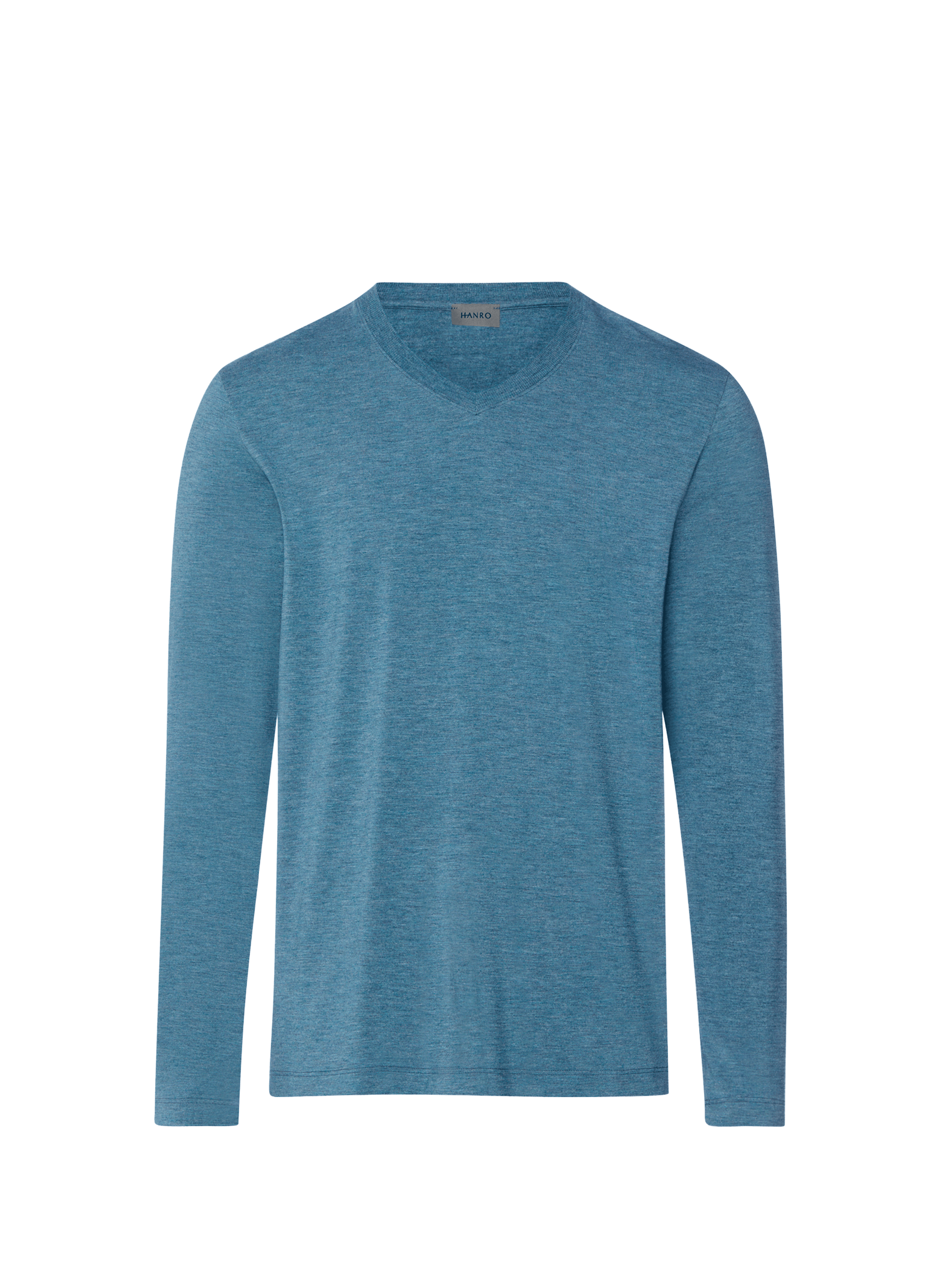 T-shirt col V à manches longues HANRO Bleu