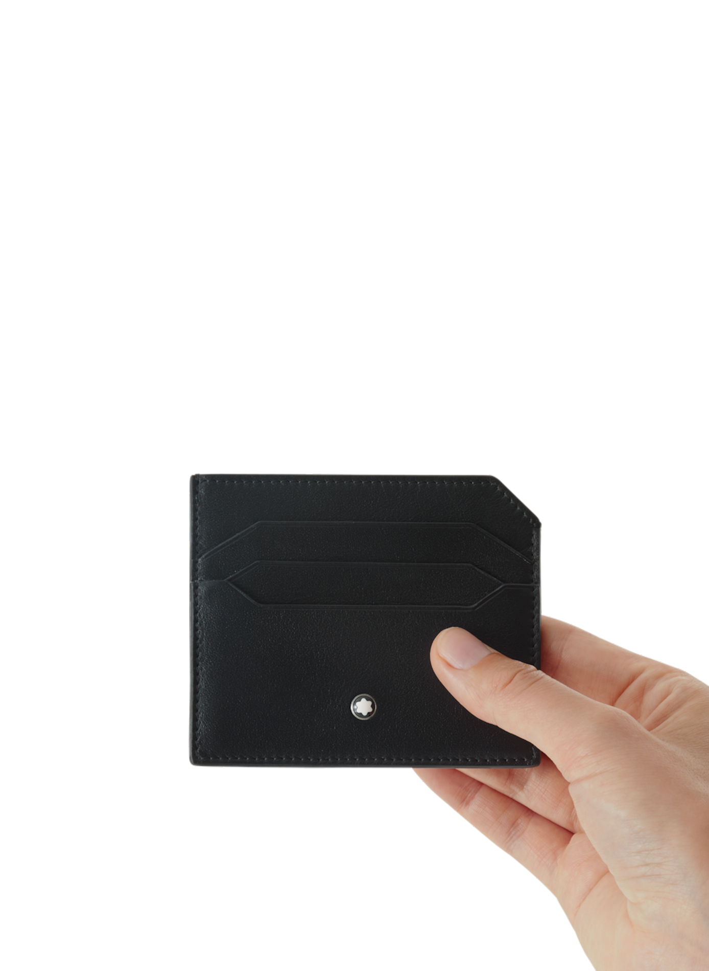 Compact leather card holder MONTBLANC Black