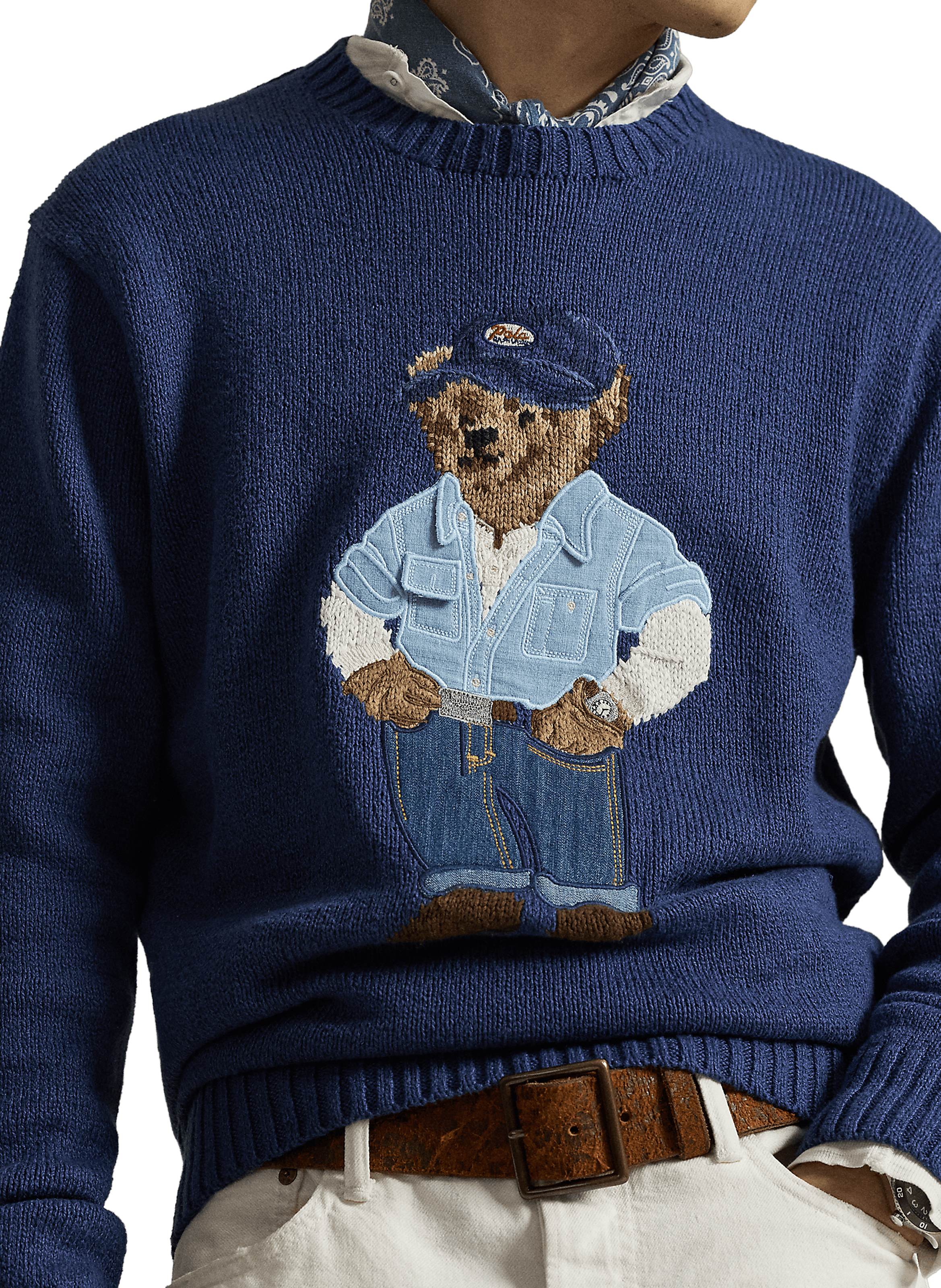 Linen and cotton jumper POLO RALPH LAUREN Blue