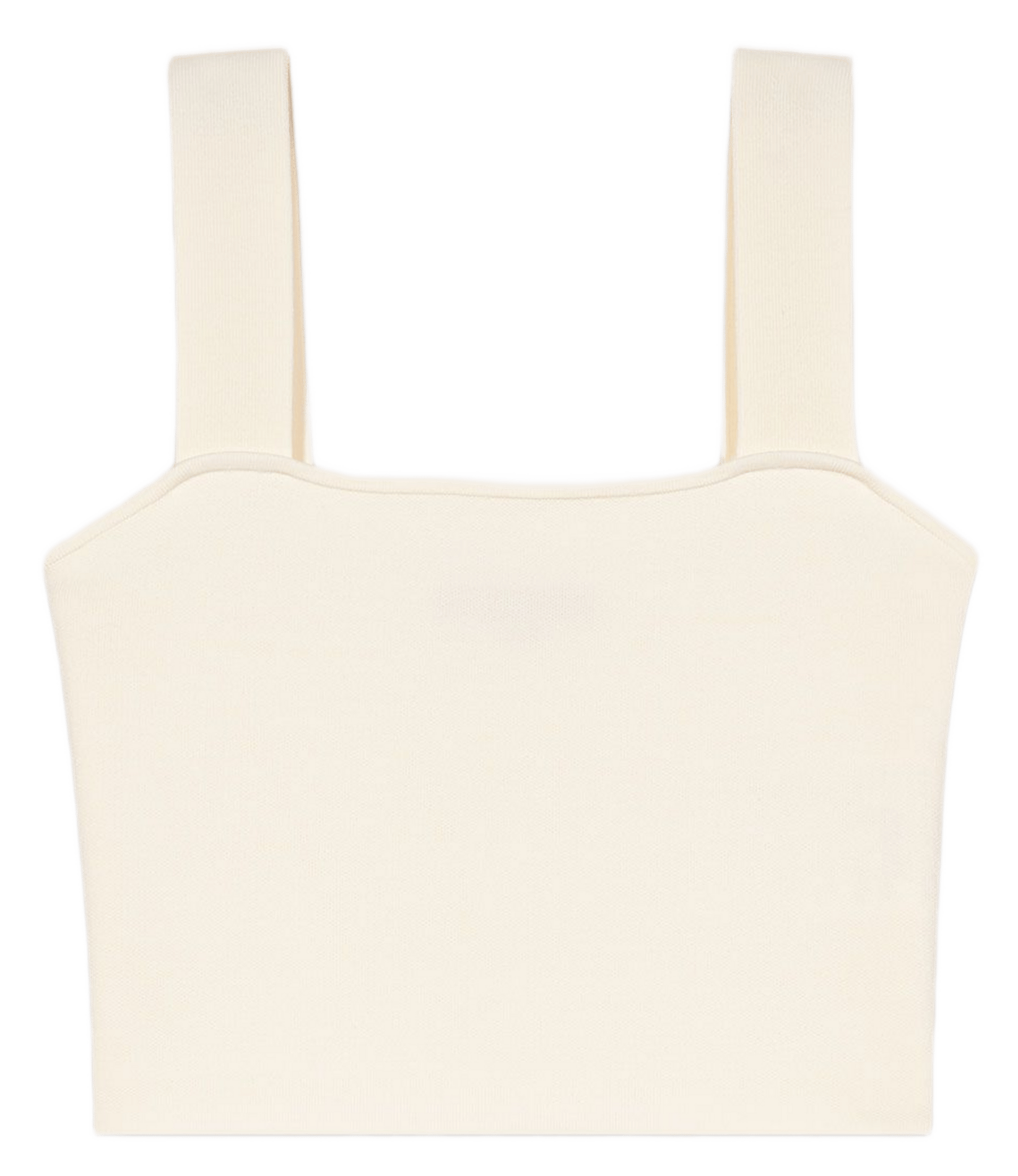 Top court col carré MAJE Beige