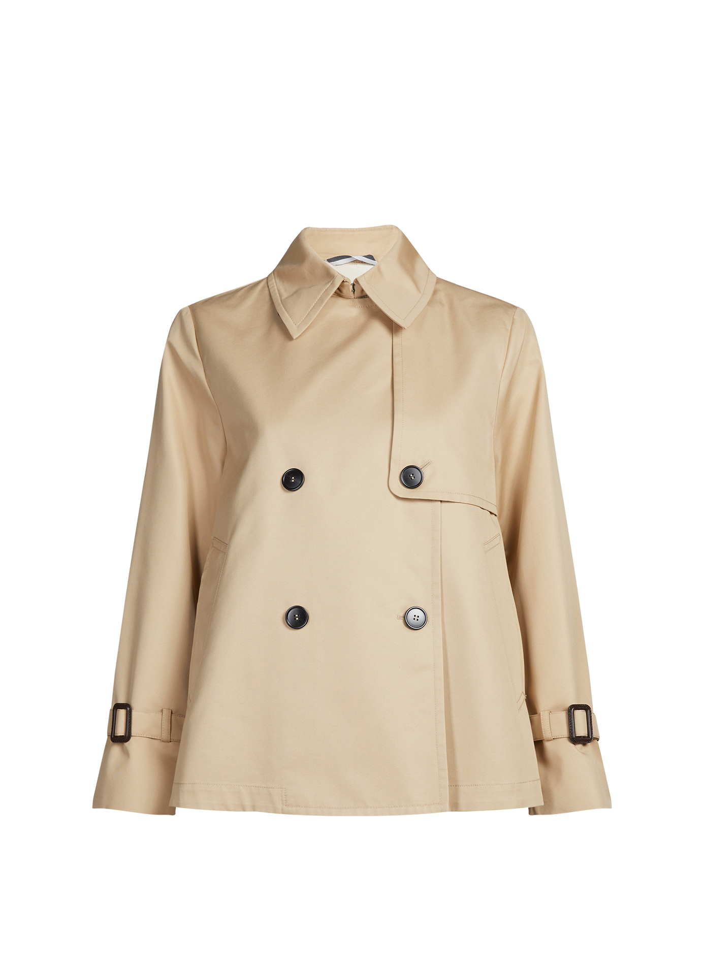 Imperméable évasé uni en coton mélangé WEEK END Beige