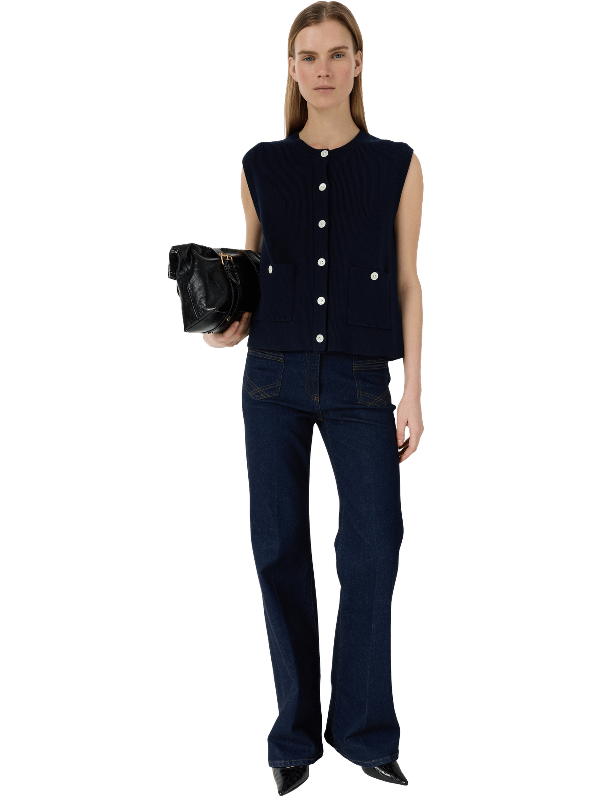 Gilet sans manche en coton - louve GERARD DAREL Bleu