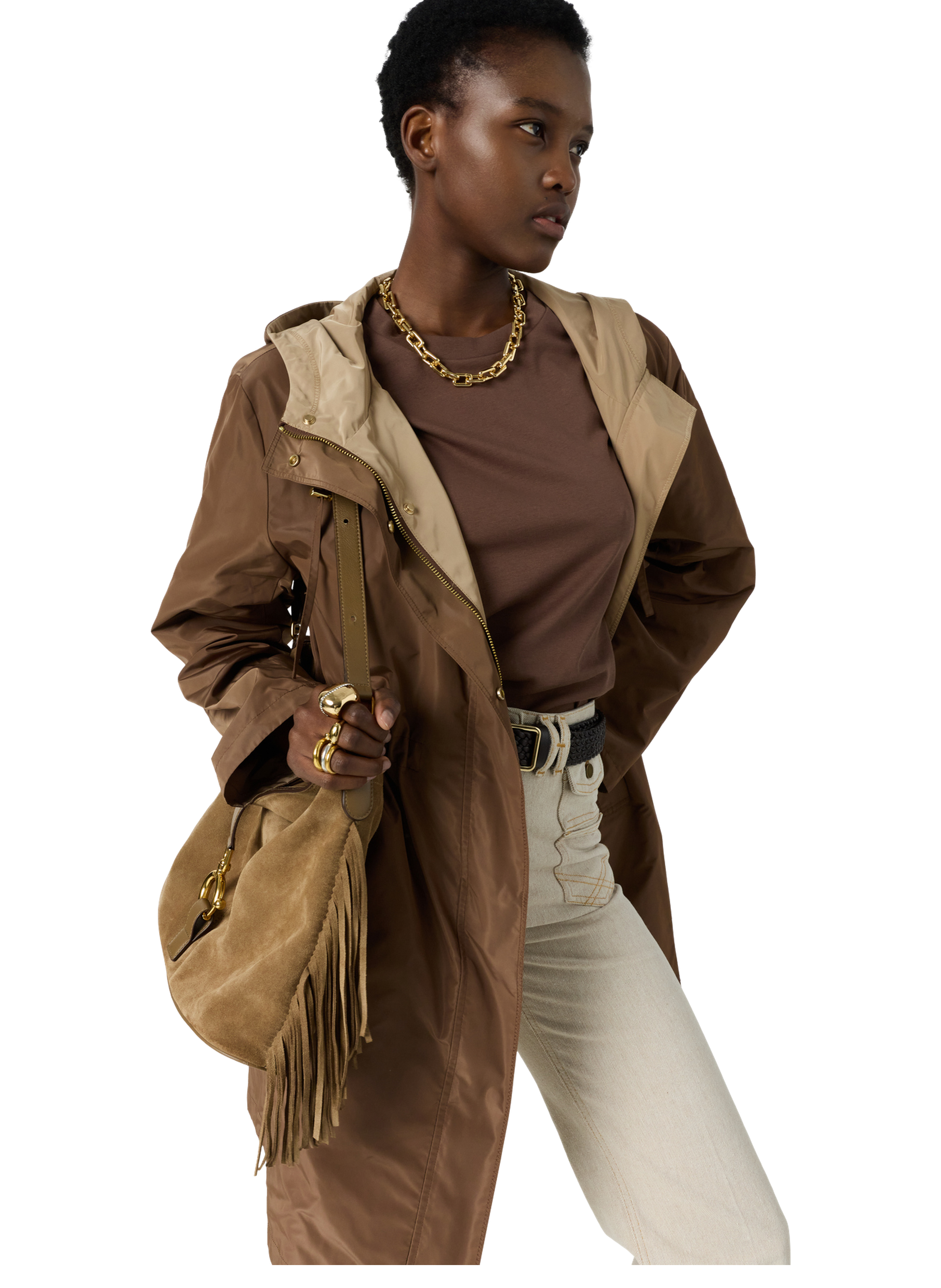 Parka longue à capuche - jannis GERARD DAREL Marron