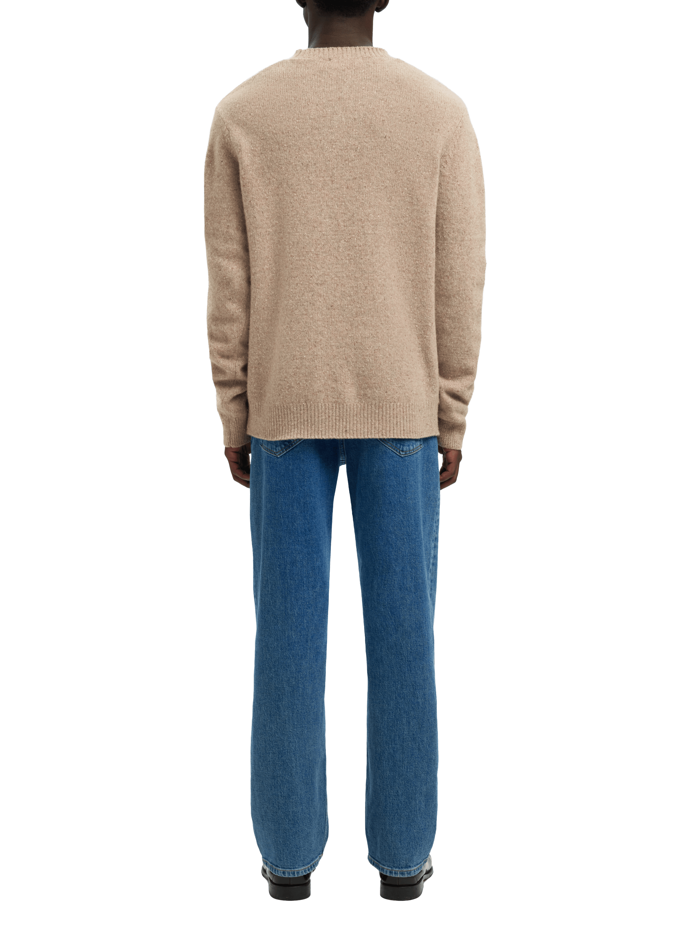 Mixed wool sweatshirt SELECTED Beige