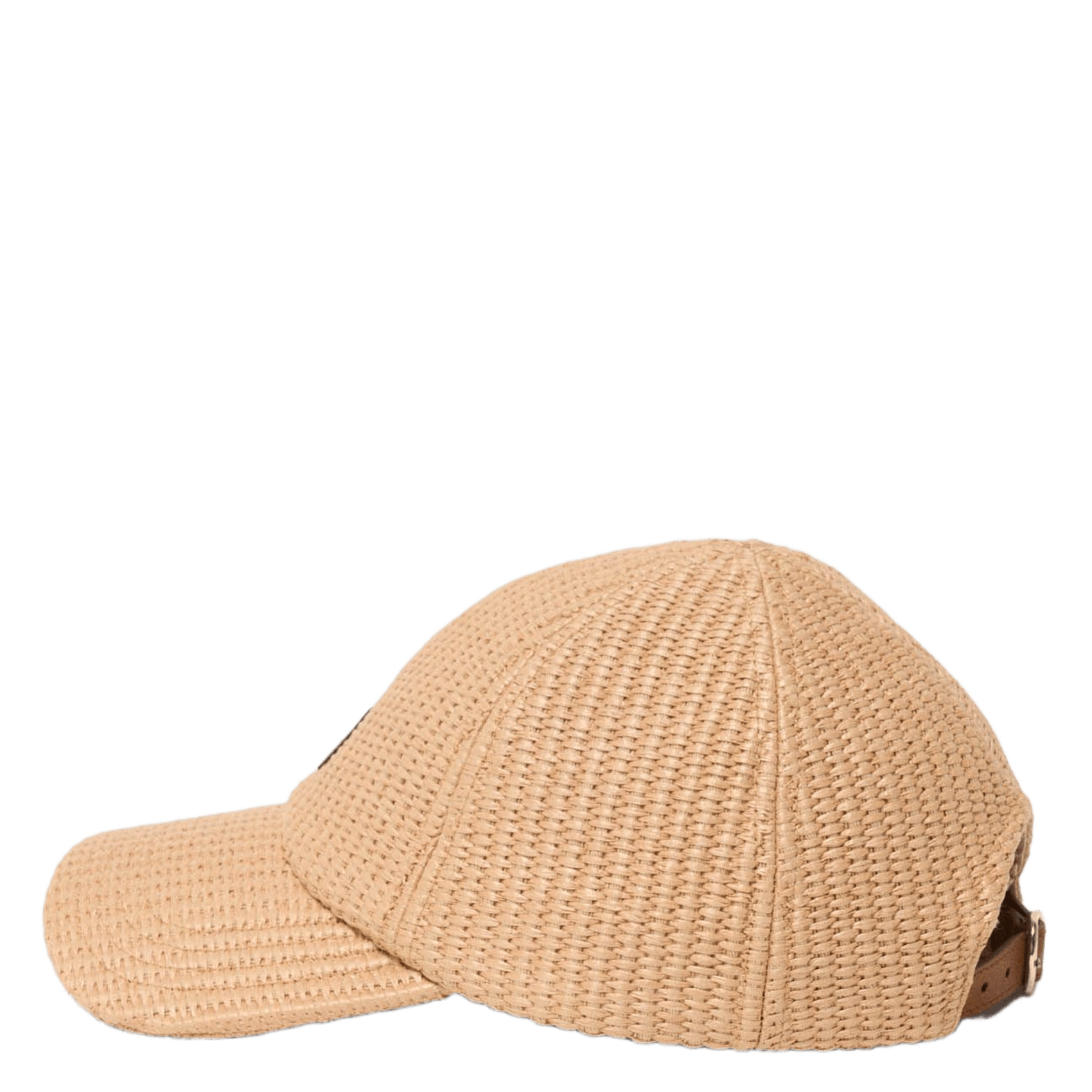 Casquette tissée raphia à logo MAJE Beige
