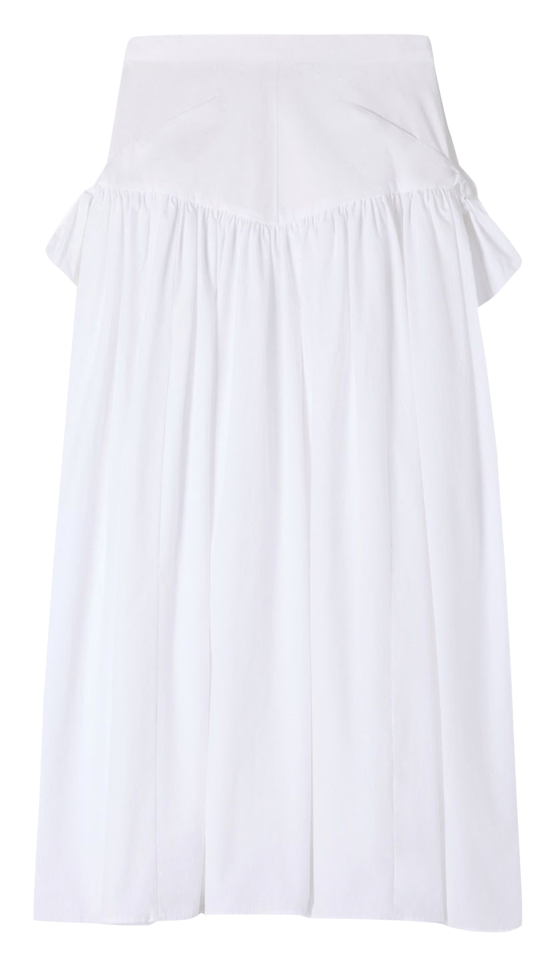 Jupe longue évasée en coton SANDRO Blanc