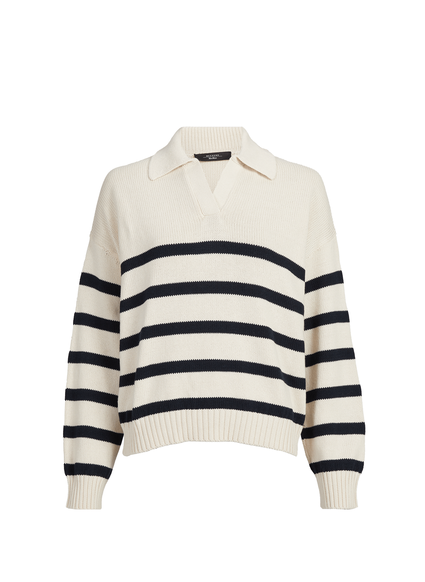 Pull à rayures en coton mélangé MAX MARA WEEK END Bleu