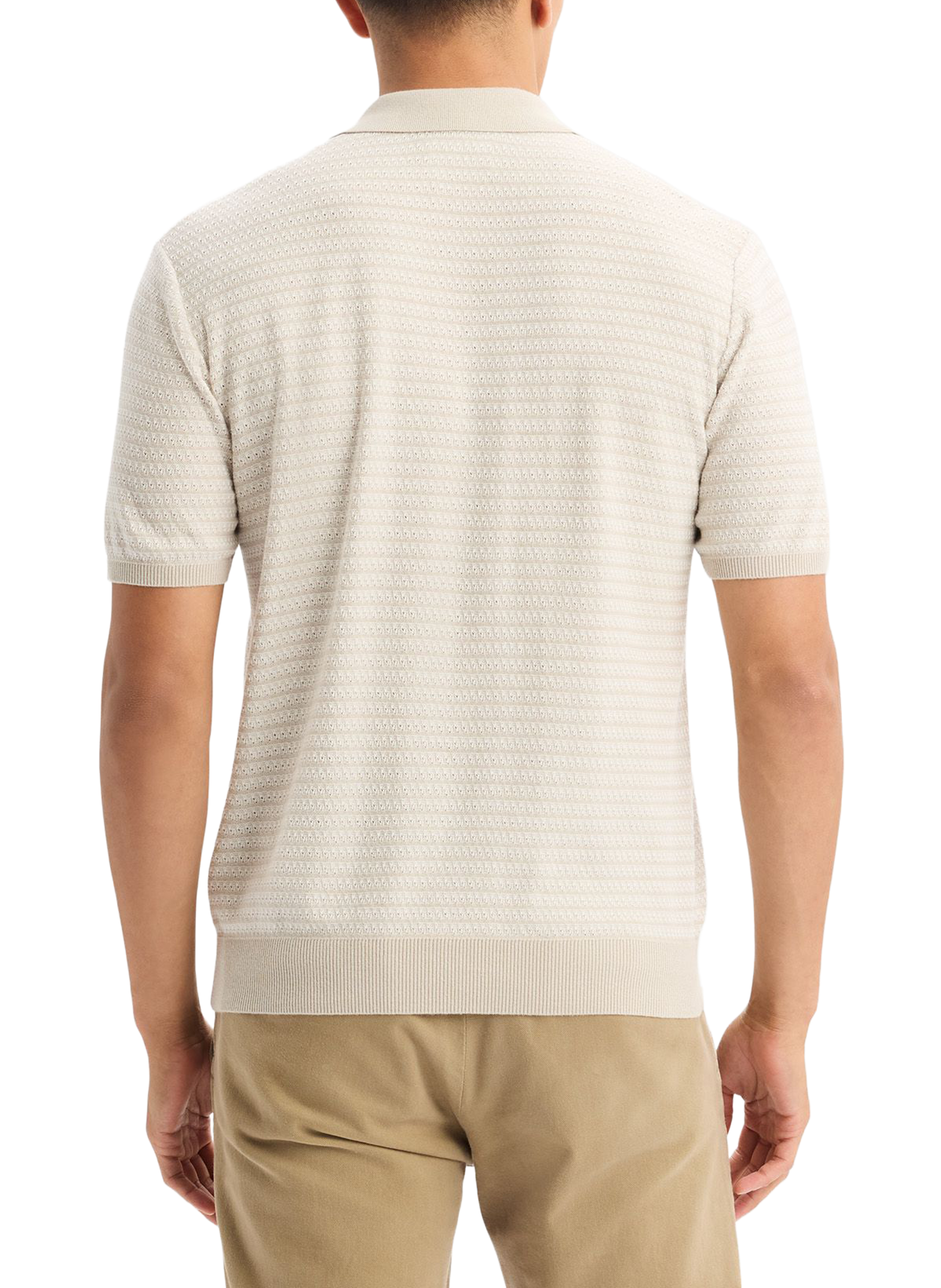 Striped polo in blended cotton DOCKERS Beige
