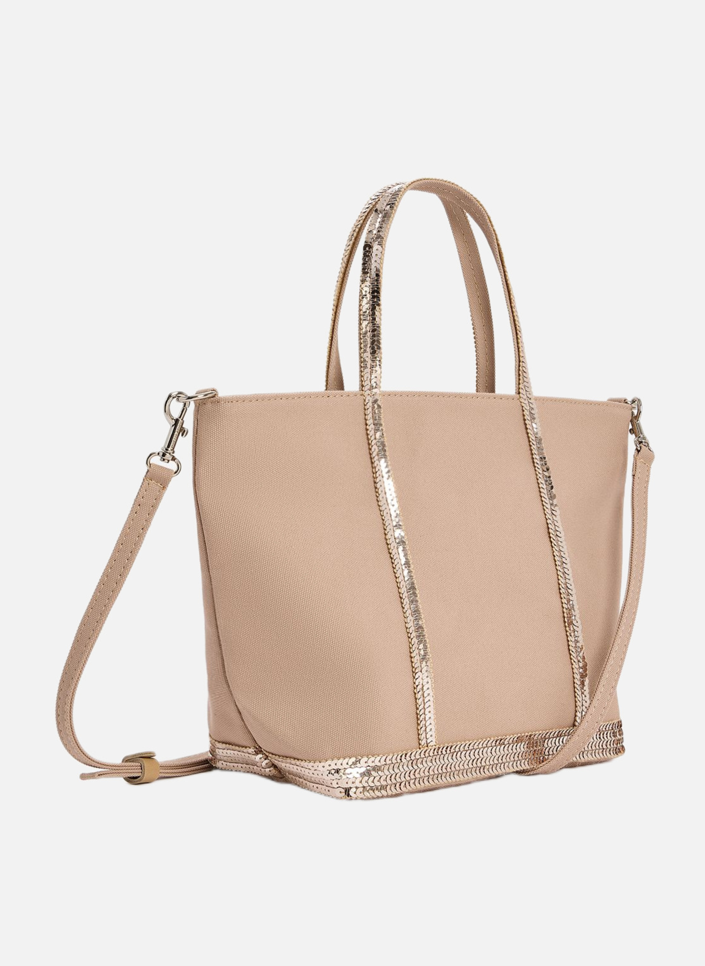 Cabas s zippé en toile VANESSA BRUNO Marron