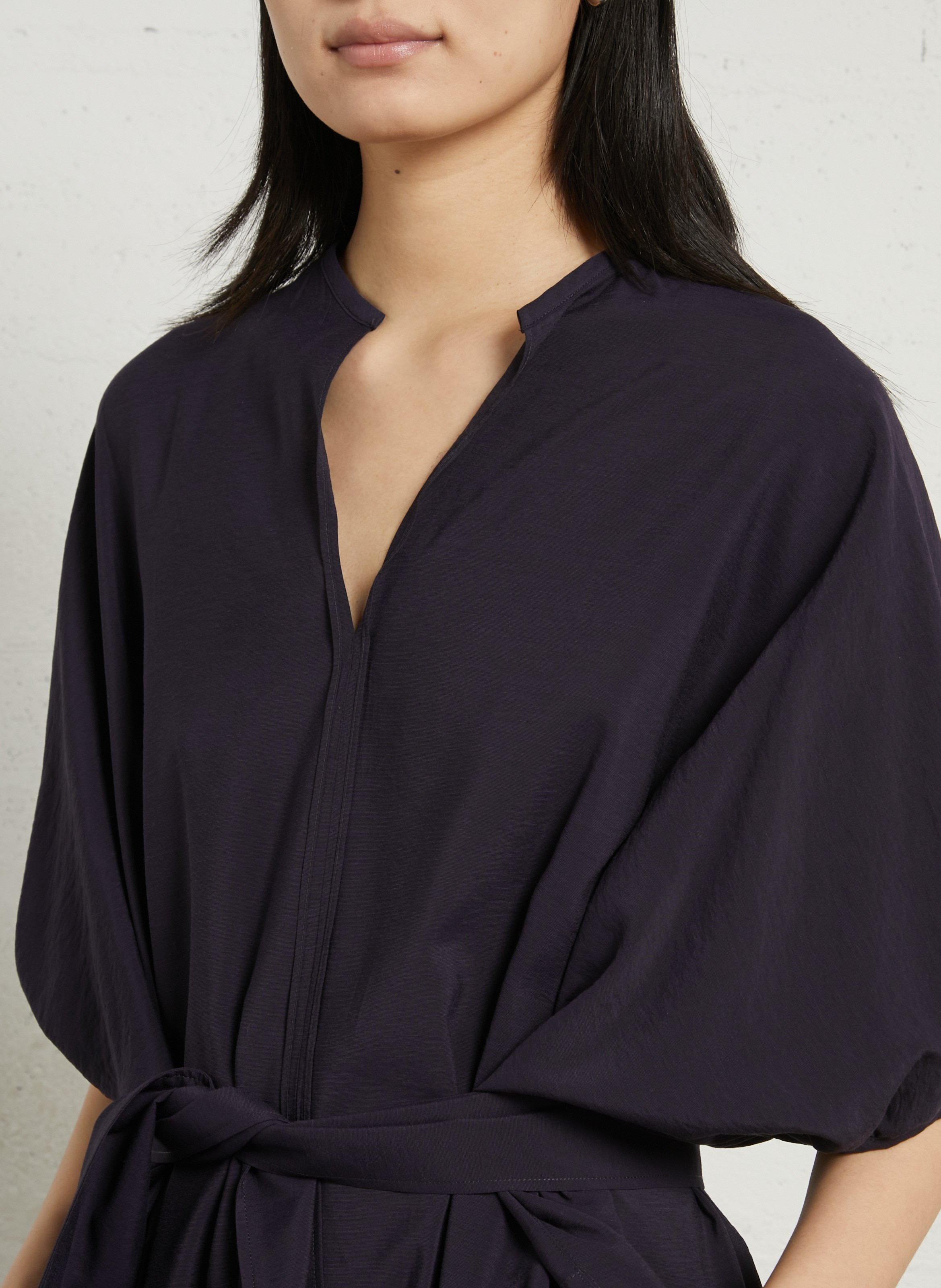 Robe longue col v alger SOEUR Violet