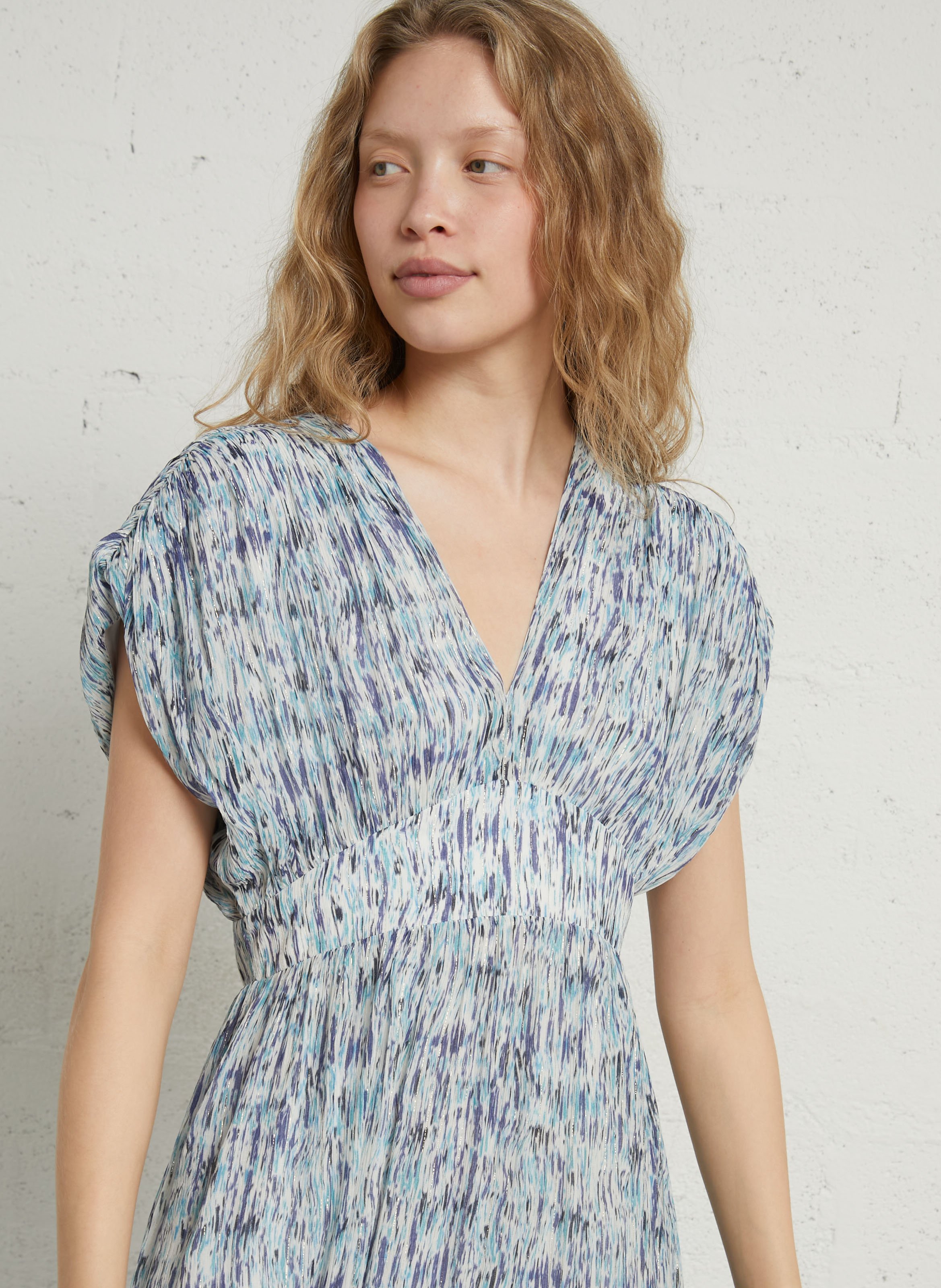 Robe longue imprimée blue MAISON 123 Violet