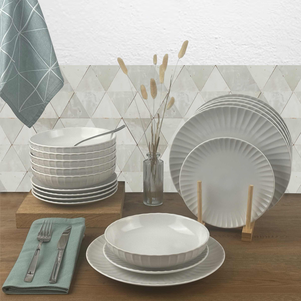 Colette - service 18 pièces MEDARD DE NOBLAT Blanc