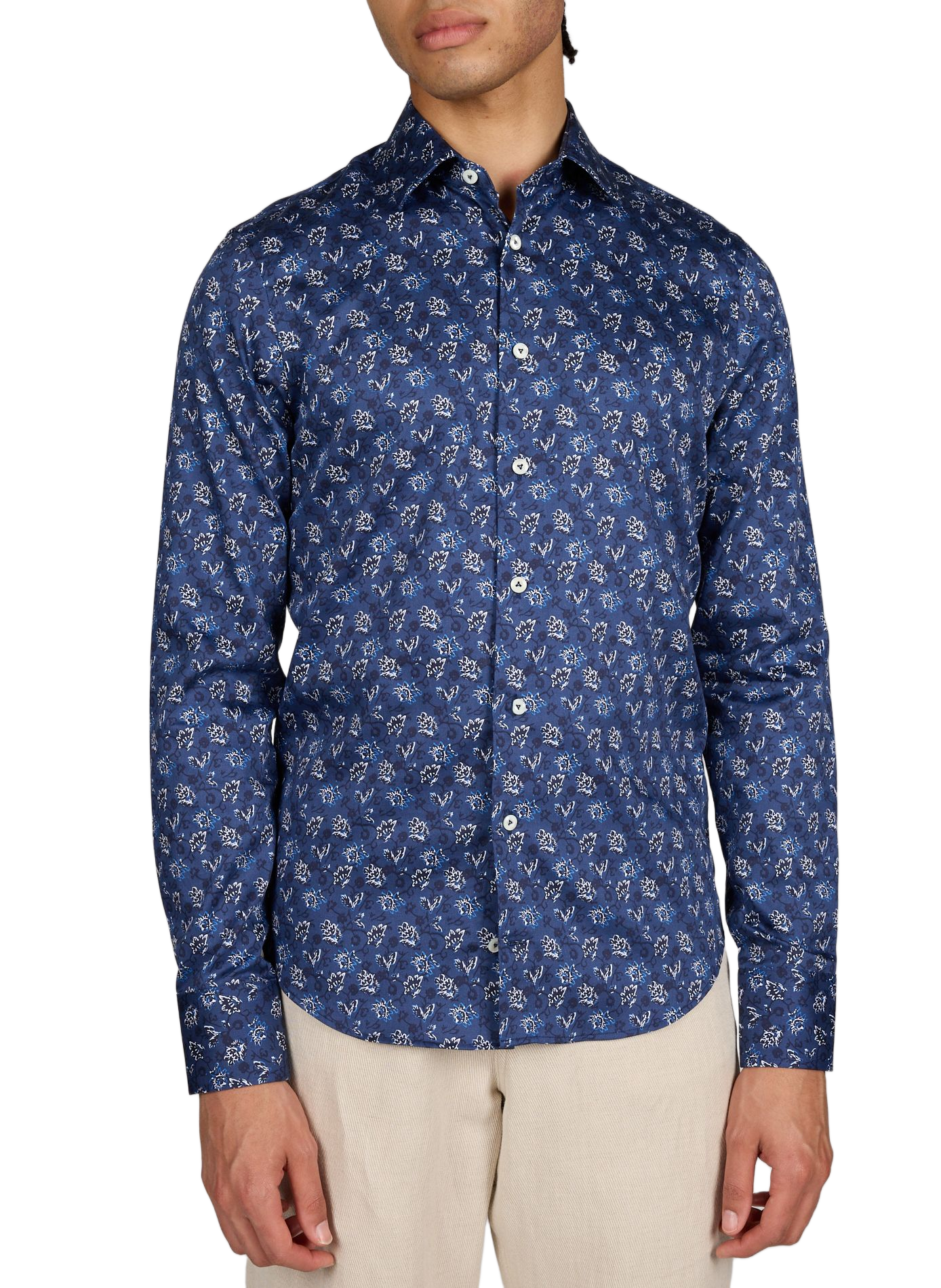 Chemise cintrée en coton VAN LAACK Bleu