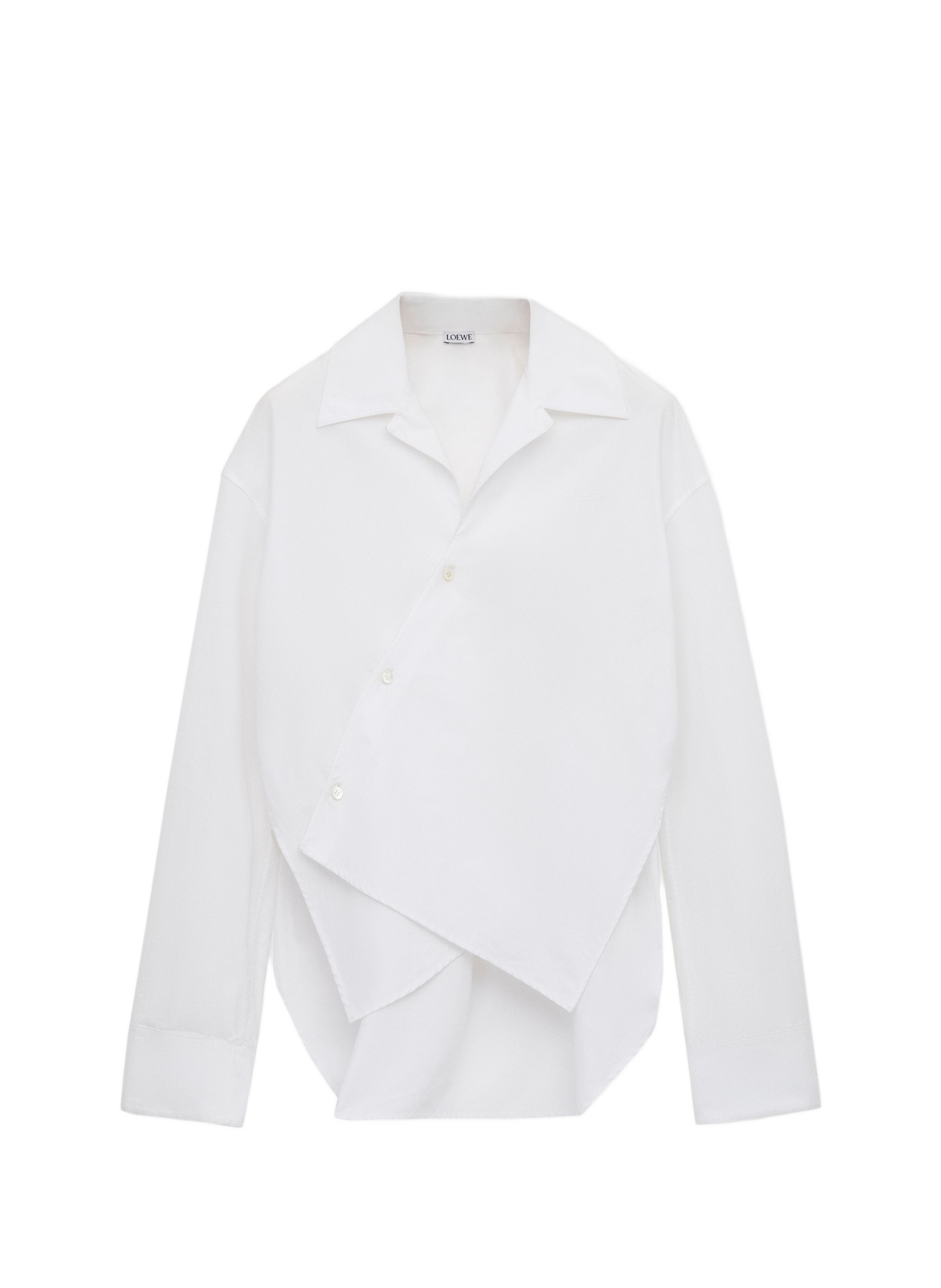 Chemise asymétrique en coton LOEWE Blanc