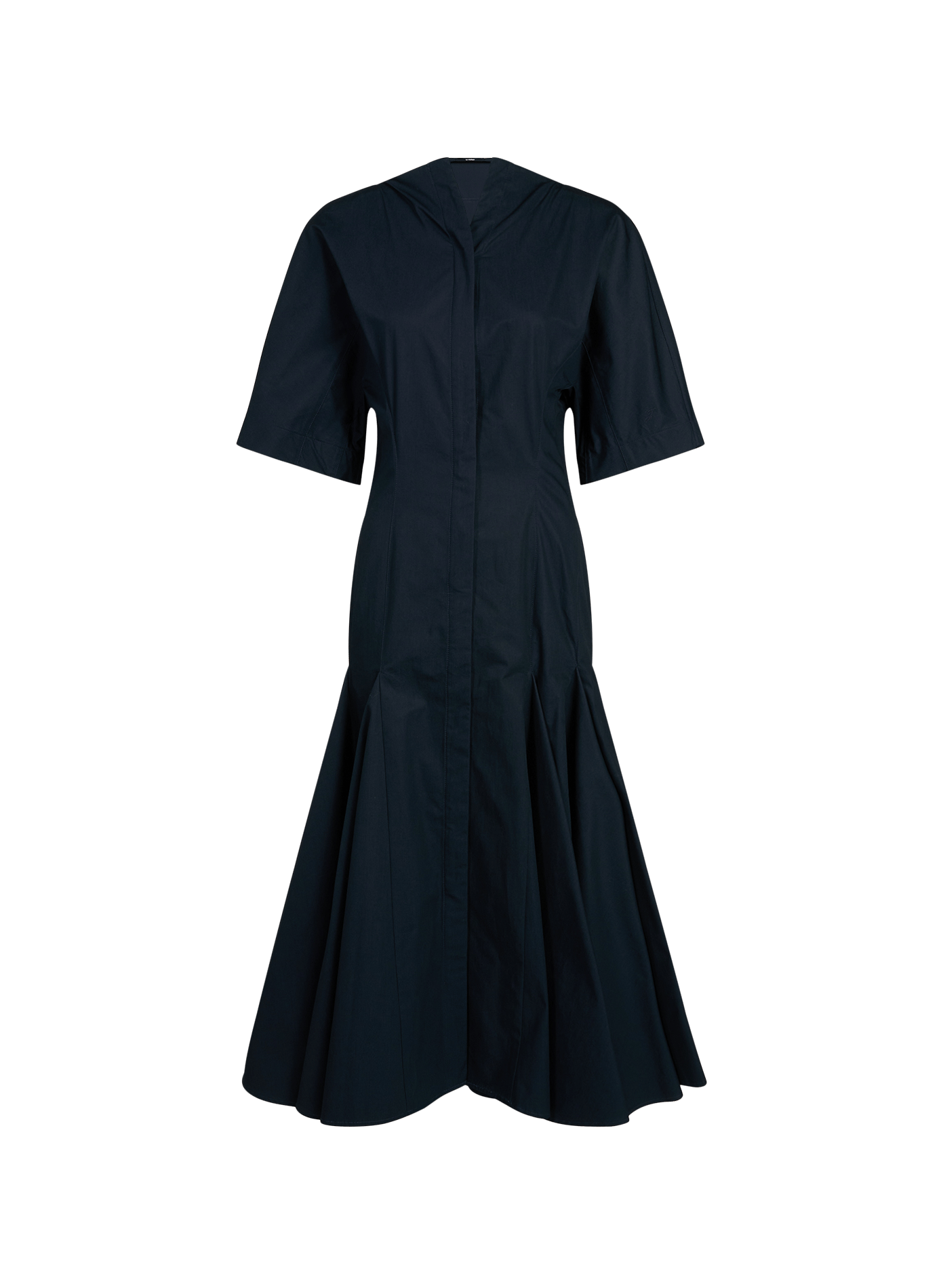 Lange uitlopende katoenen jurk JACQUEMUS Blauw