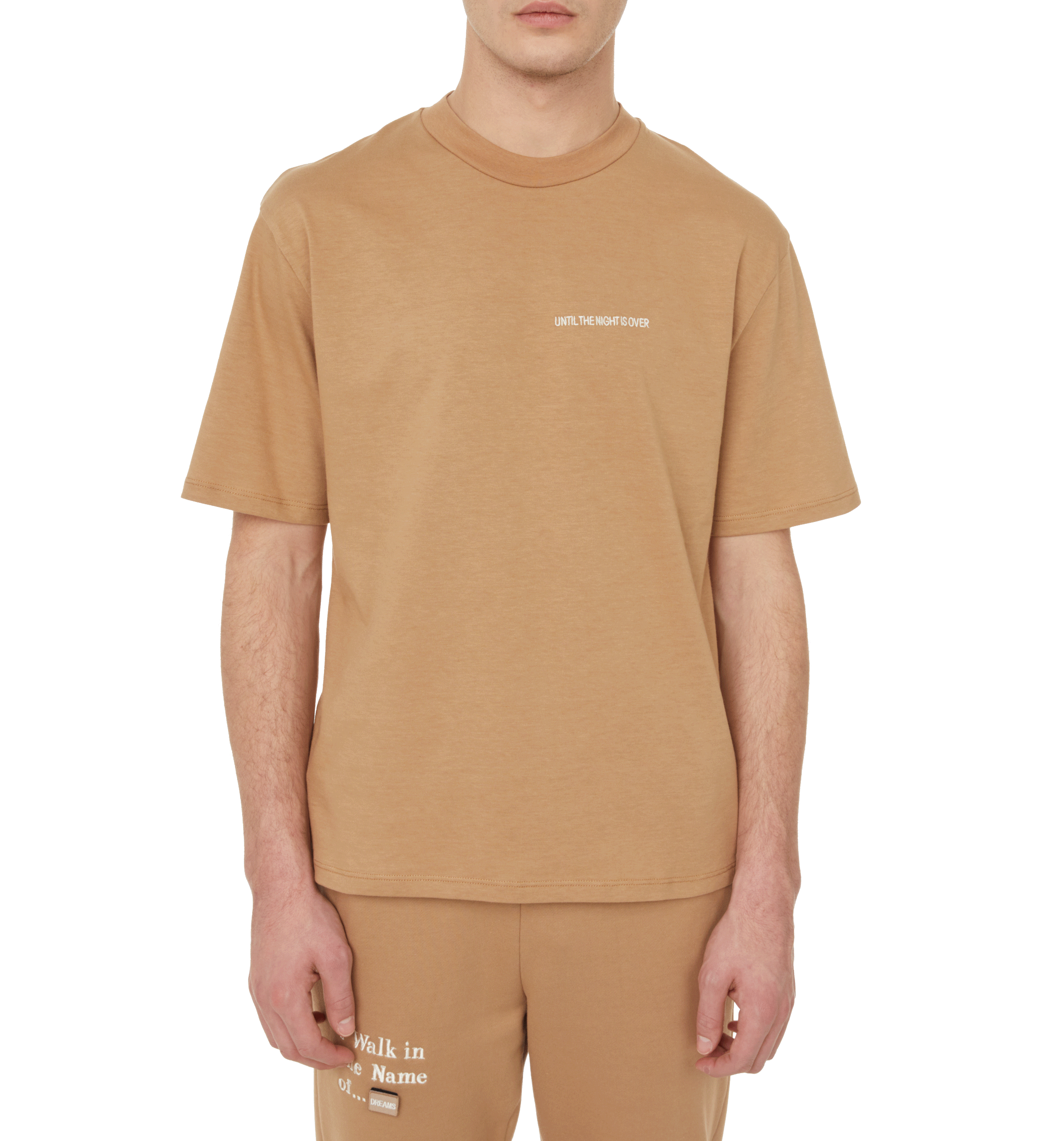 T-shirt en coton UNTIL THE NIGHT IS OVER Beige