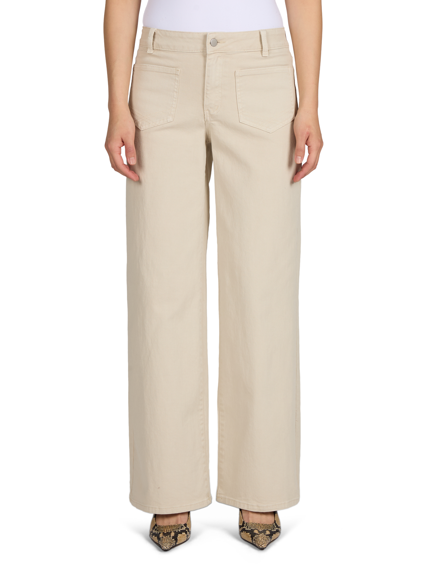 Jeans Vilorie in misto cotone VILA Beige